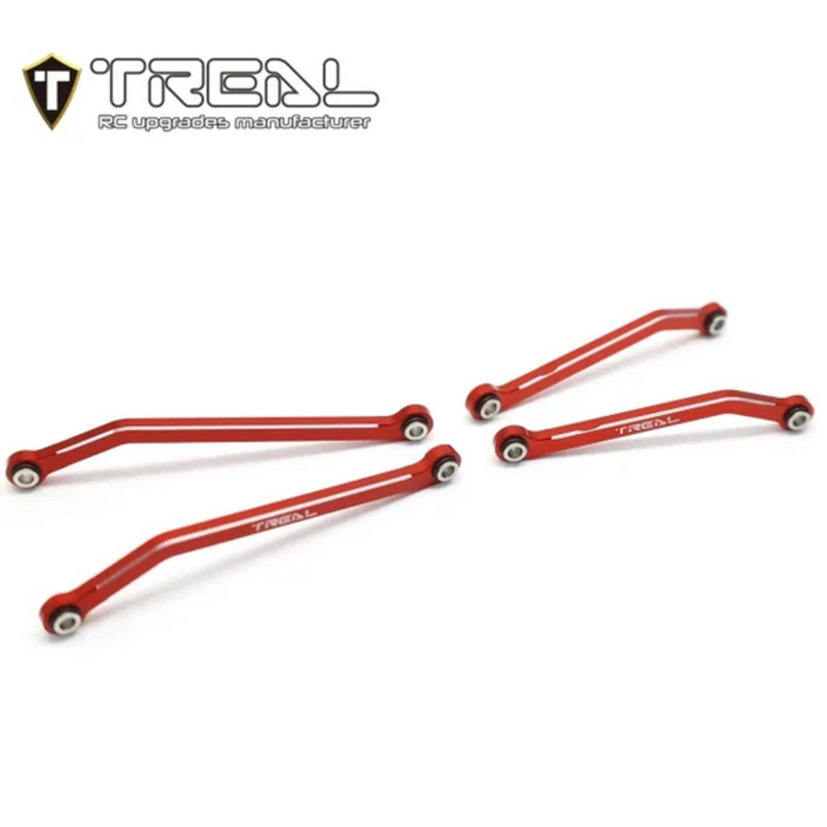 Treal #X003Q5IIA1 Treal Hobby TRX-4M Aluminum High Clearance Lower Links (Red) (4)