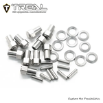 Treal #X003TSIUR1 Treal Hobby TRX-4M Brass Extended Wheel Hub Hexes Hardware Set