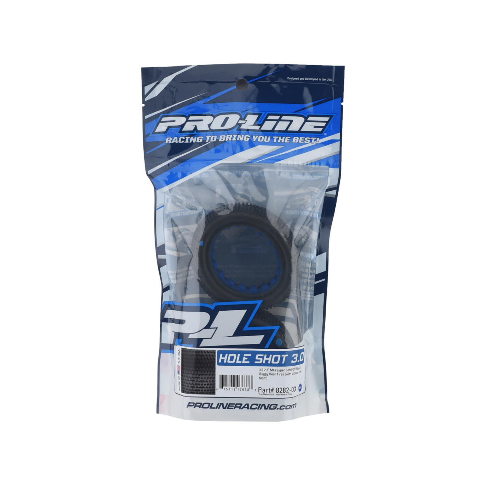 Pro-Line #8282-03 Pro-Line Hole Shot 3.0 2.2" Rear Buggy Tires (M4)