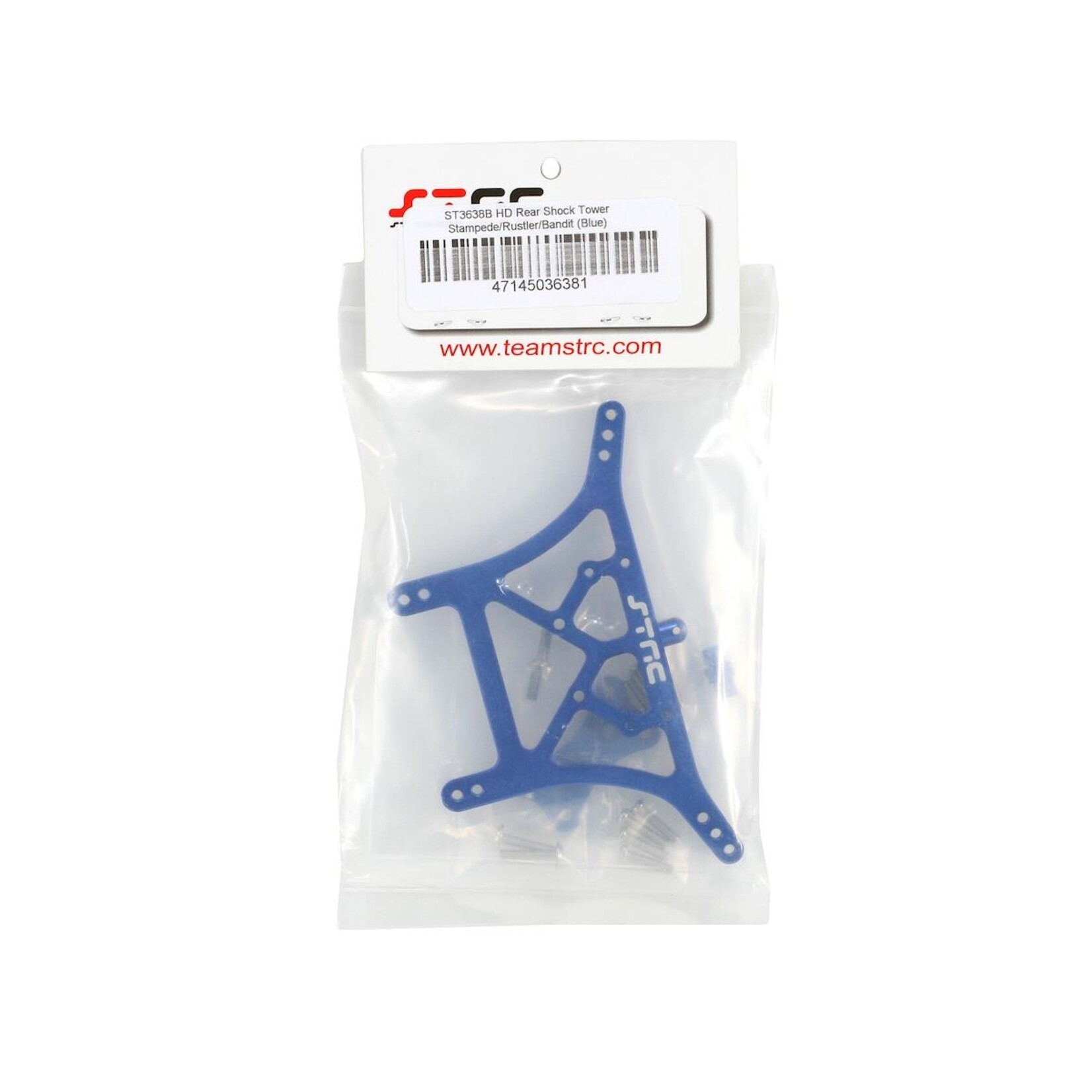 ST Racing Concepts #ST3638B ST Racing Concepts 6mm Heavy Duty Rear Shock Tower (Blue)