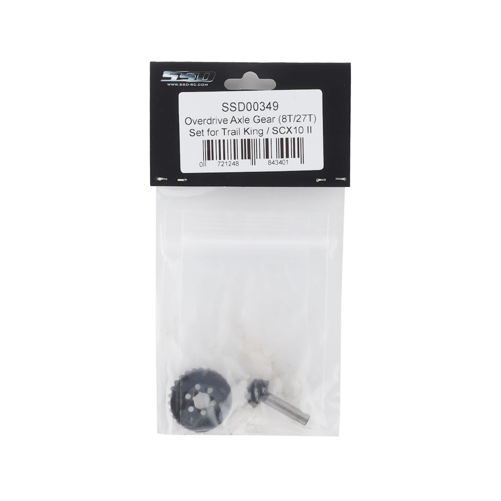 SSD RC #SSD00349 SSD RC Trail King/SCX10 II AR44 Overdrive 6-Bolt Ring Gear Set (27T/8T)