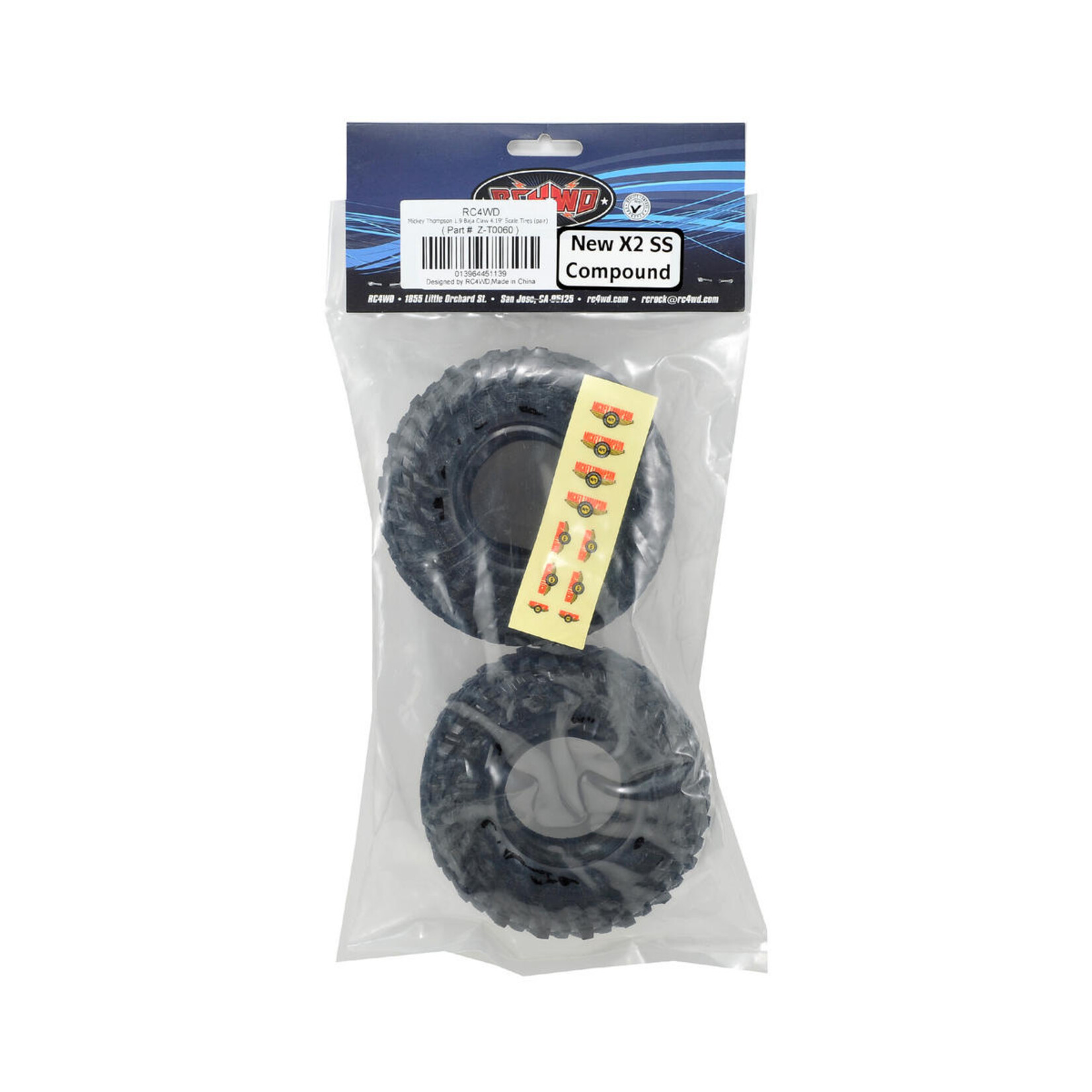 RC4WD #Z-T0060 RC4WD Mickey Thompson Baja Claw TTC 1.9" Scale Rock Crawler Tires (2) (X2)