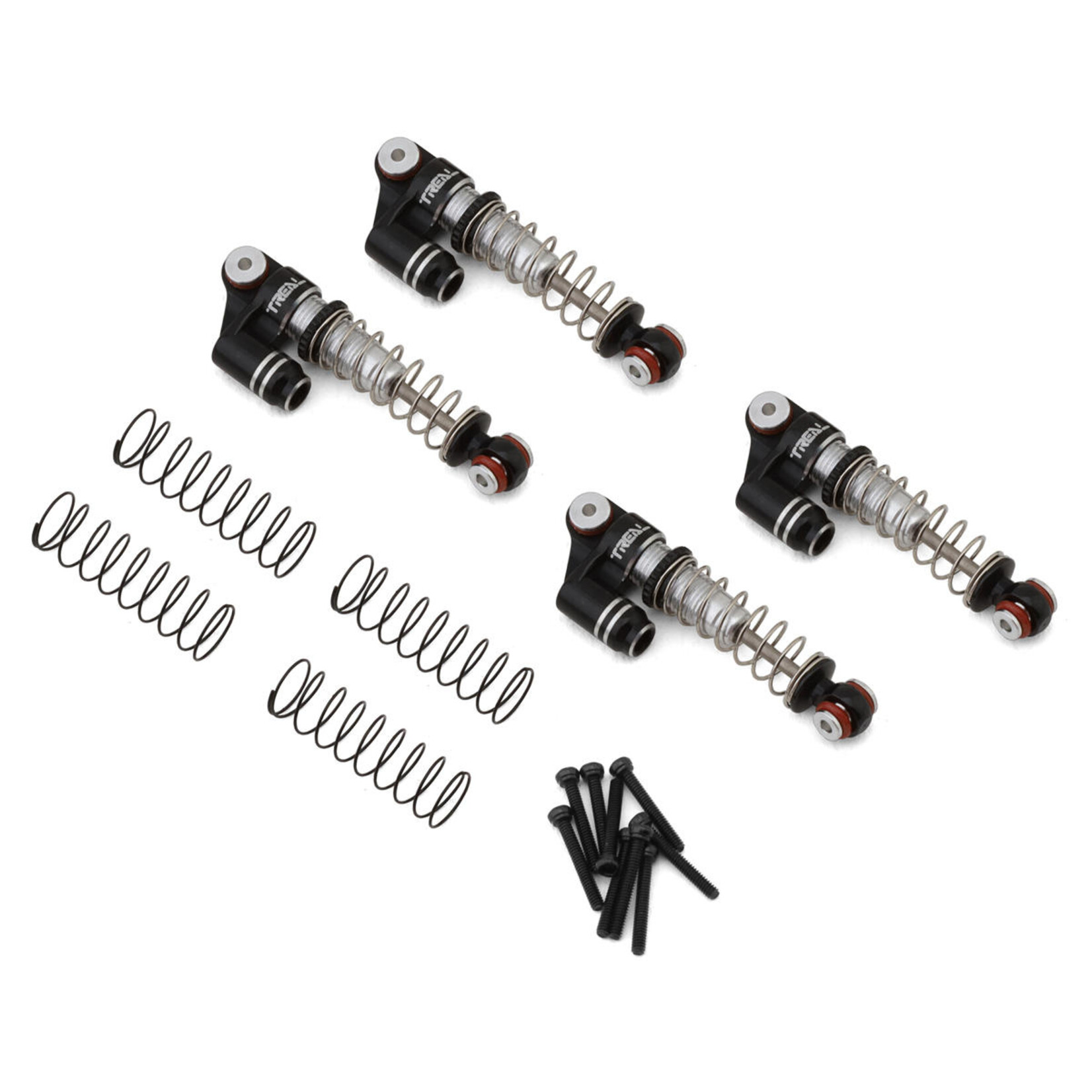 Treal #X002MD0KDV Treal Hobby Axial SCX24 Aluminum Threaded Shocks (Black) (4)