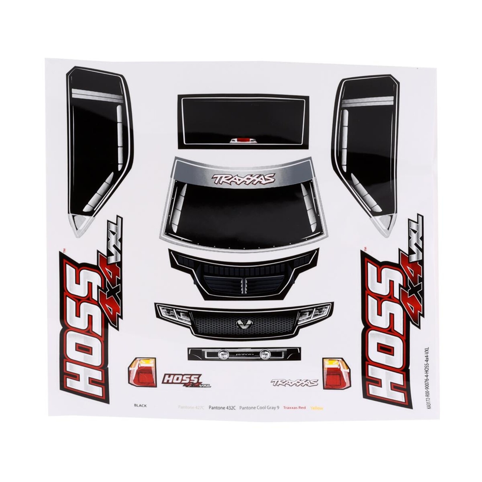Traxxas #9011 Traxxas Hoss 4x4 Pre-Cut Body Shell (Clear)