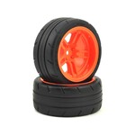 Traxxas #8374A Traxxas 4-Tec 2.0 1.9" Response X-Tra Wide Rear Pre-Mounted Tires (Orange) (2)