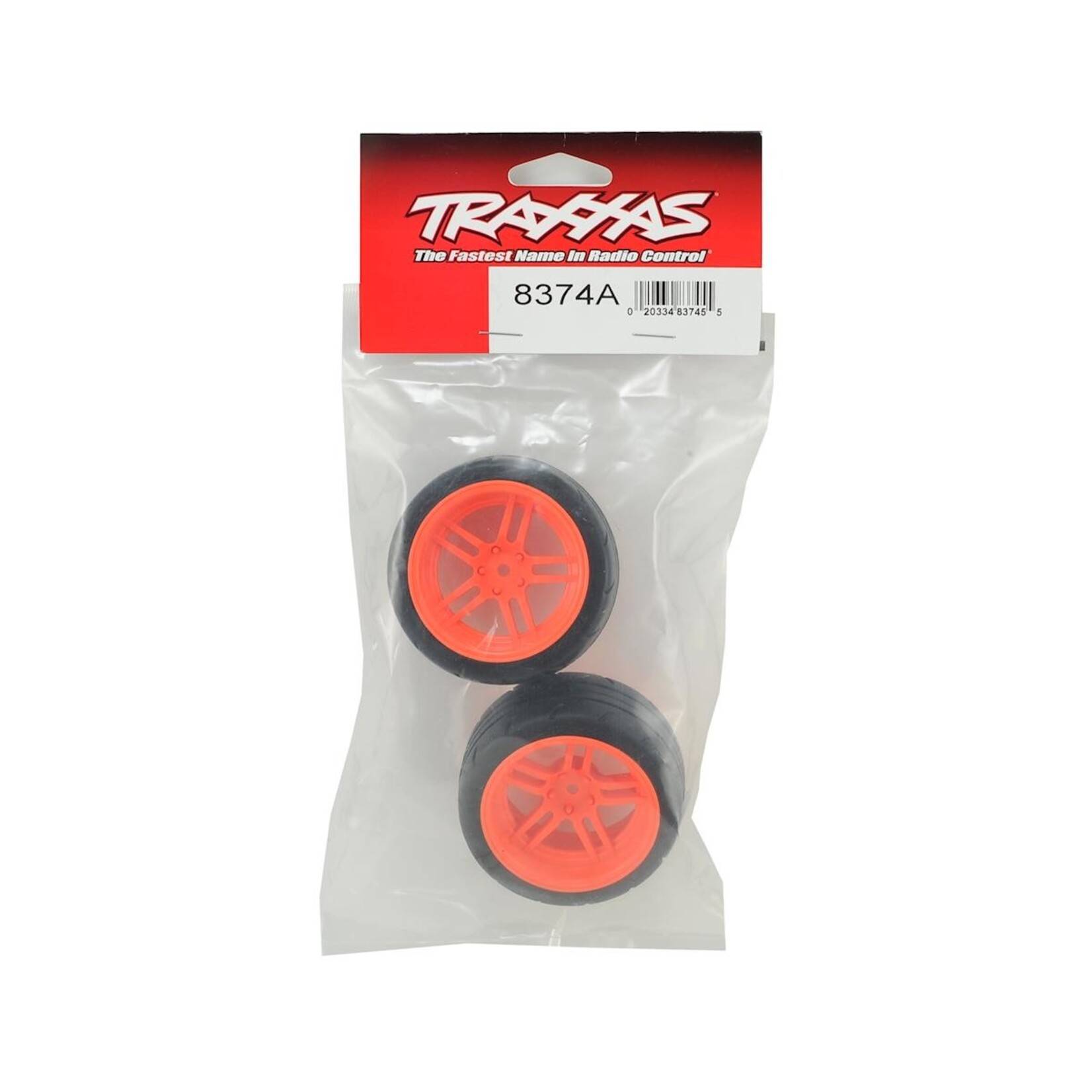 Traxxas #8374A Traxxas 4-Tec 2.0 1.9" Response X-Tra Wide Rear Pre-Mounted Tires (Orange) (2)