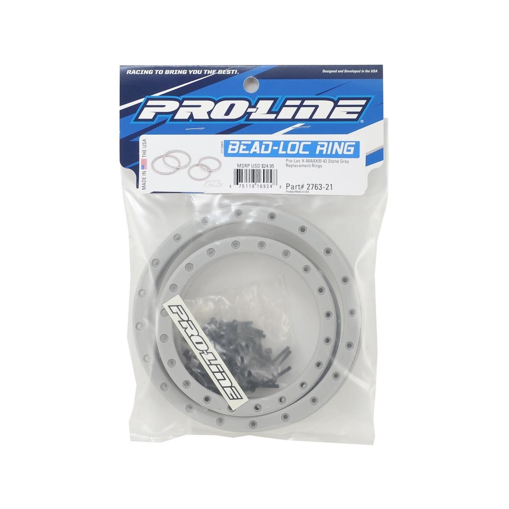 Pro-Line #2763-21 Pro-Line 1/5 Impulse Pro-Loc Replacement Rings (2) (Stone Gray)