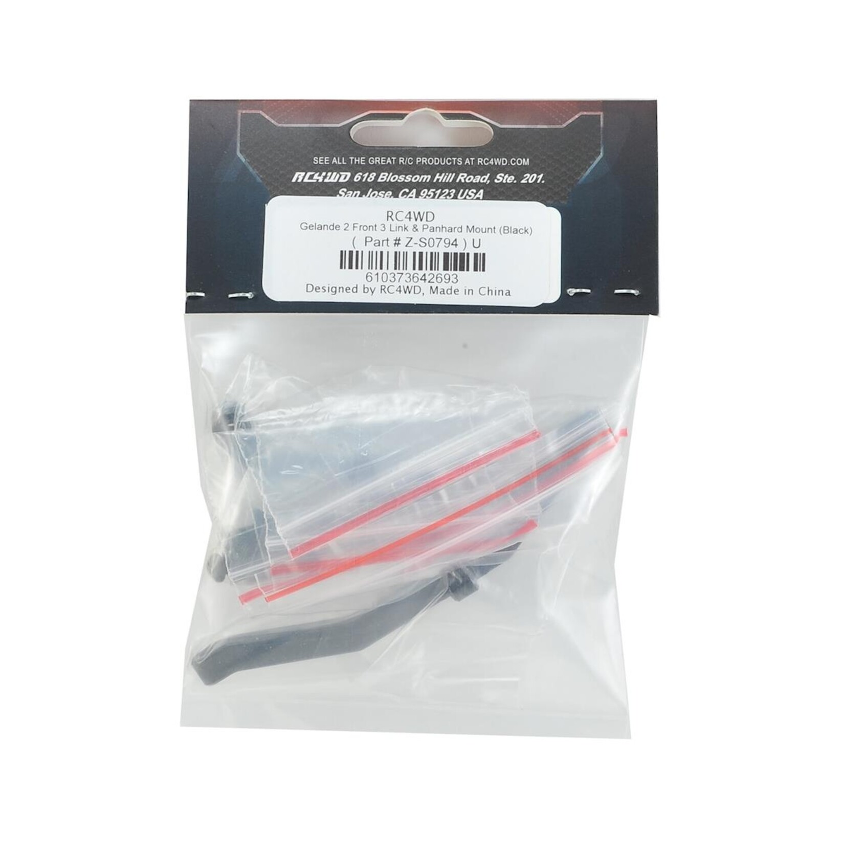 RC4WD #Z-S0794 RC4WD Gelande 2 Front 3 Link & Panhard Mount (Black)