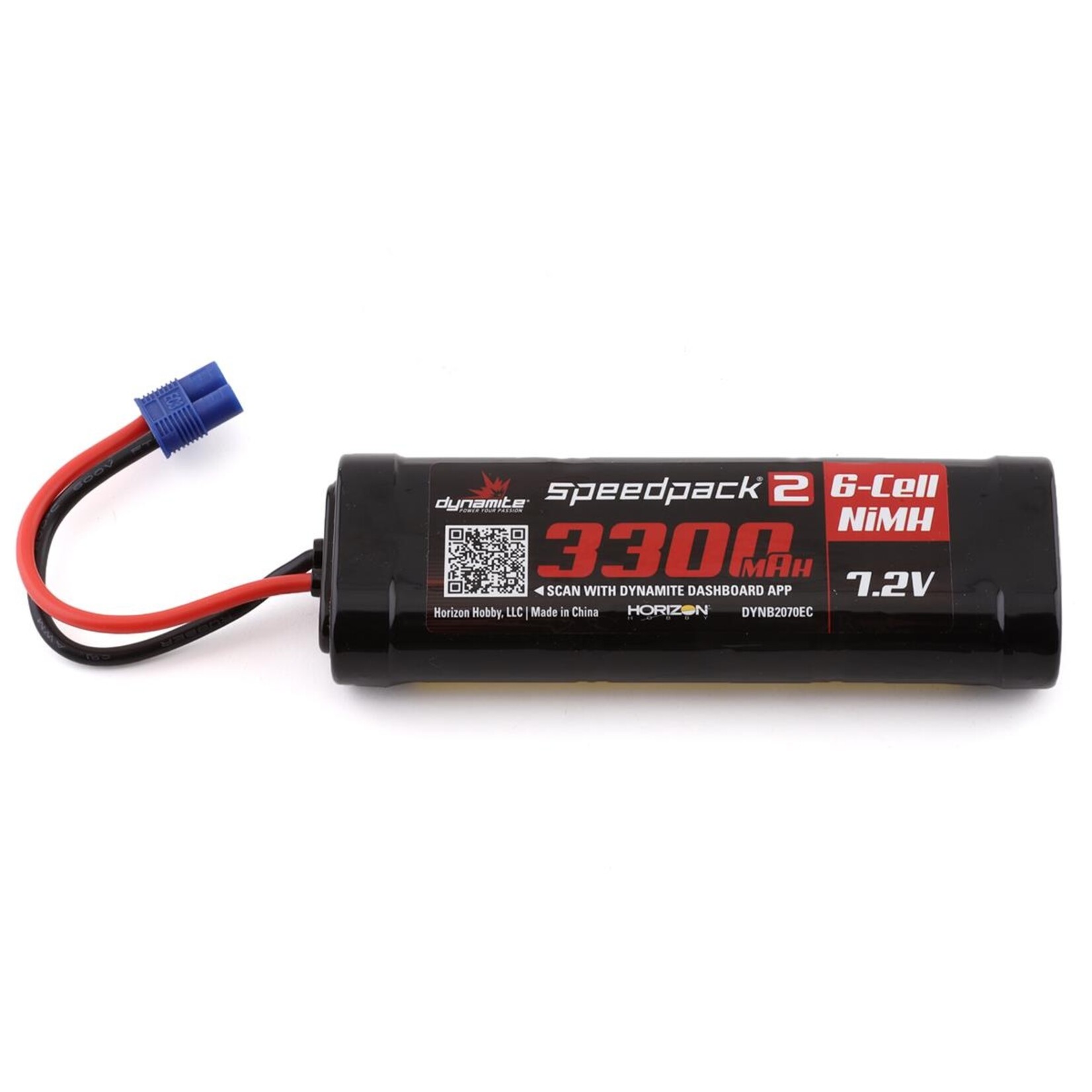Dynamite #DYNB2070EC Dynamite "Speedpack2" 6-Cell Flat NiMH Battery w/EC3 Connector (7.2V/3300mAh)