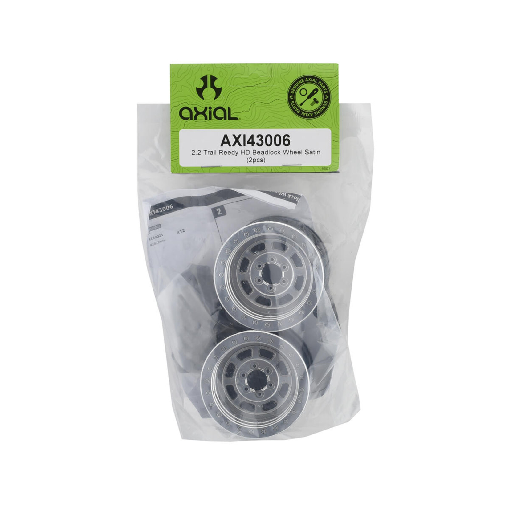 Axial #AXI43006 Axial Trail Ready HD 2.2" Beadlock Wheel (Satin) (2)