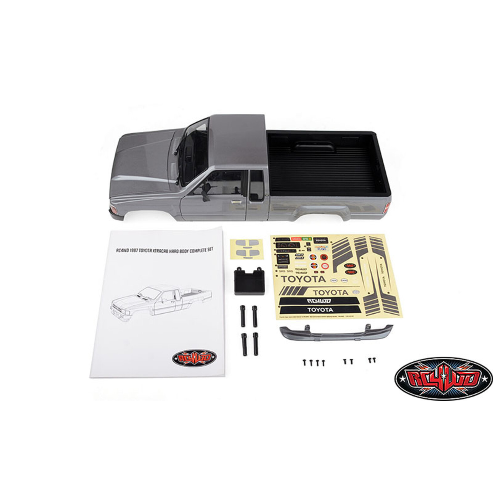 RC4WD #Z-B0271 RC4WD 1987 Toyota XtraCab Hard Body Complete Set (Grey)