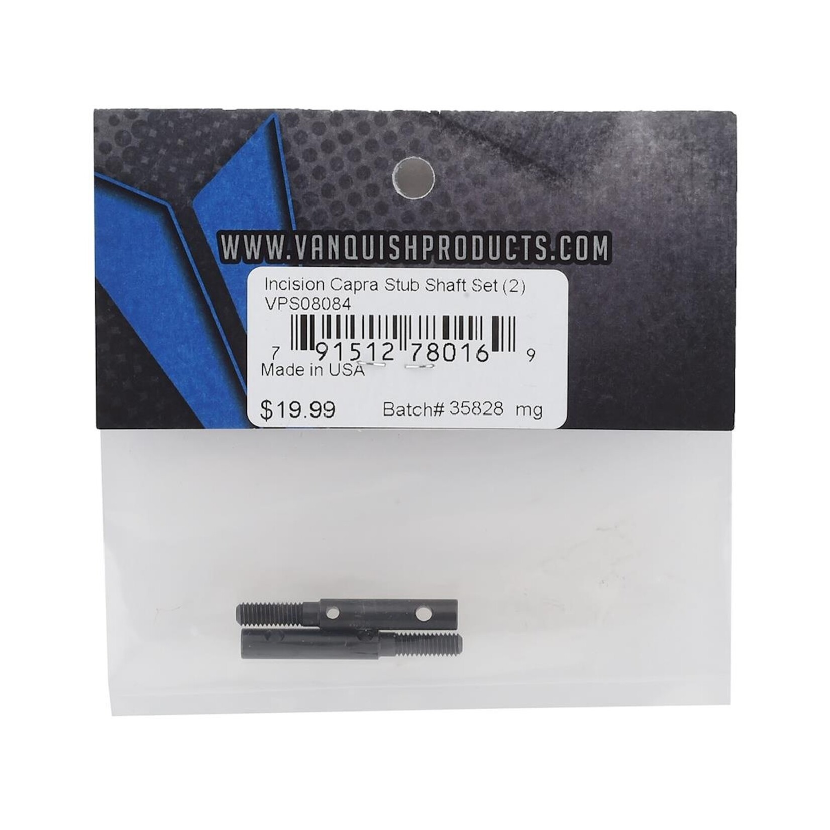 Vanquish Products #VPS08084 Vanquish Products Axial Capra/SCX10 III Portal Stub Shafts (2)