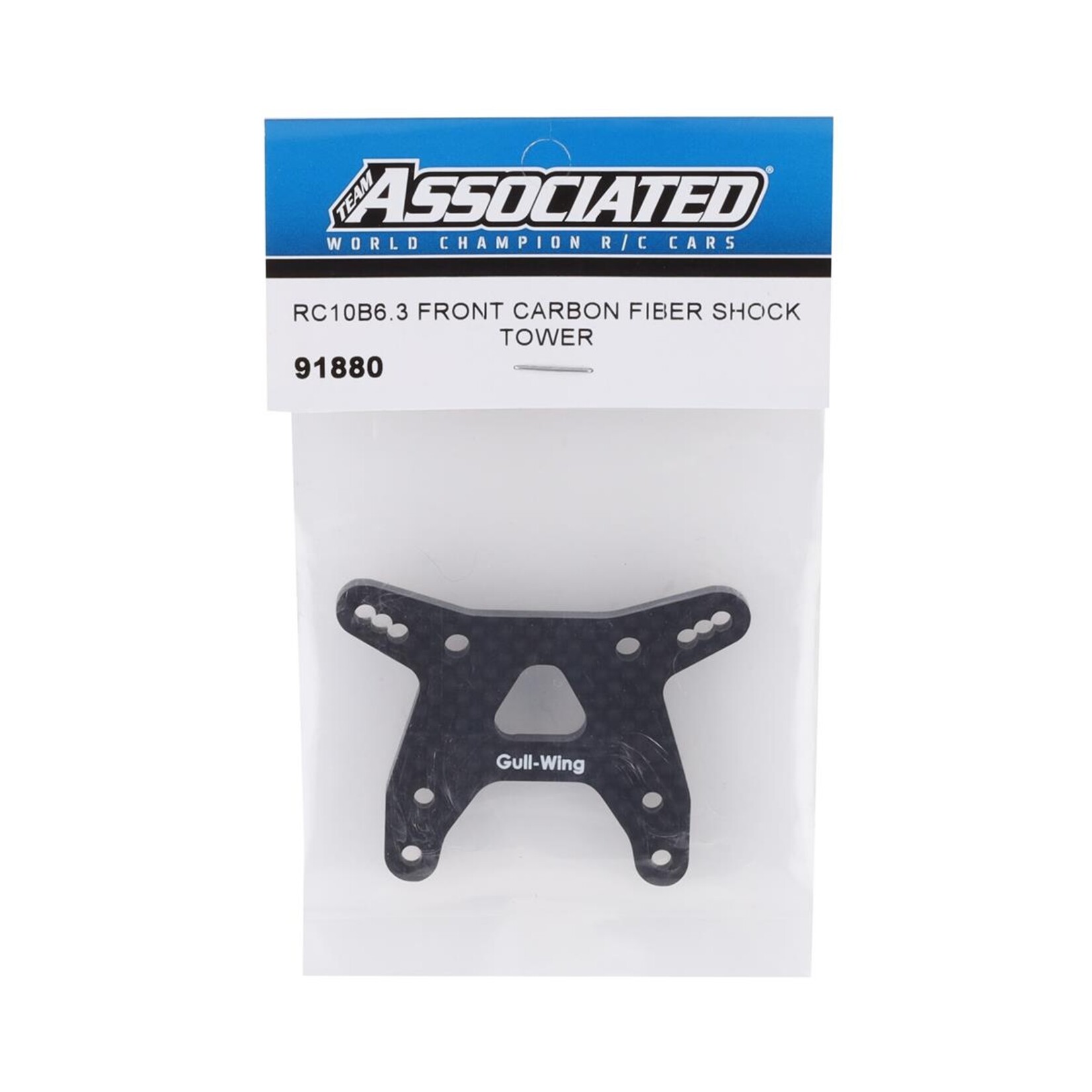 Team Associated #91880 Team Associated RC10B6.3 Carbon Fiber "Gullwing" Front Shock Tower