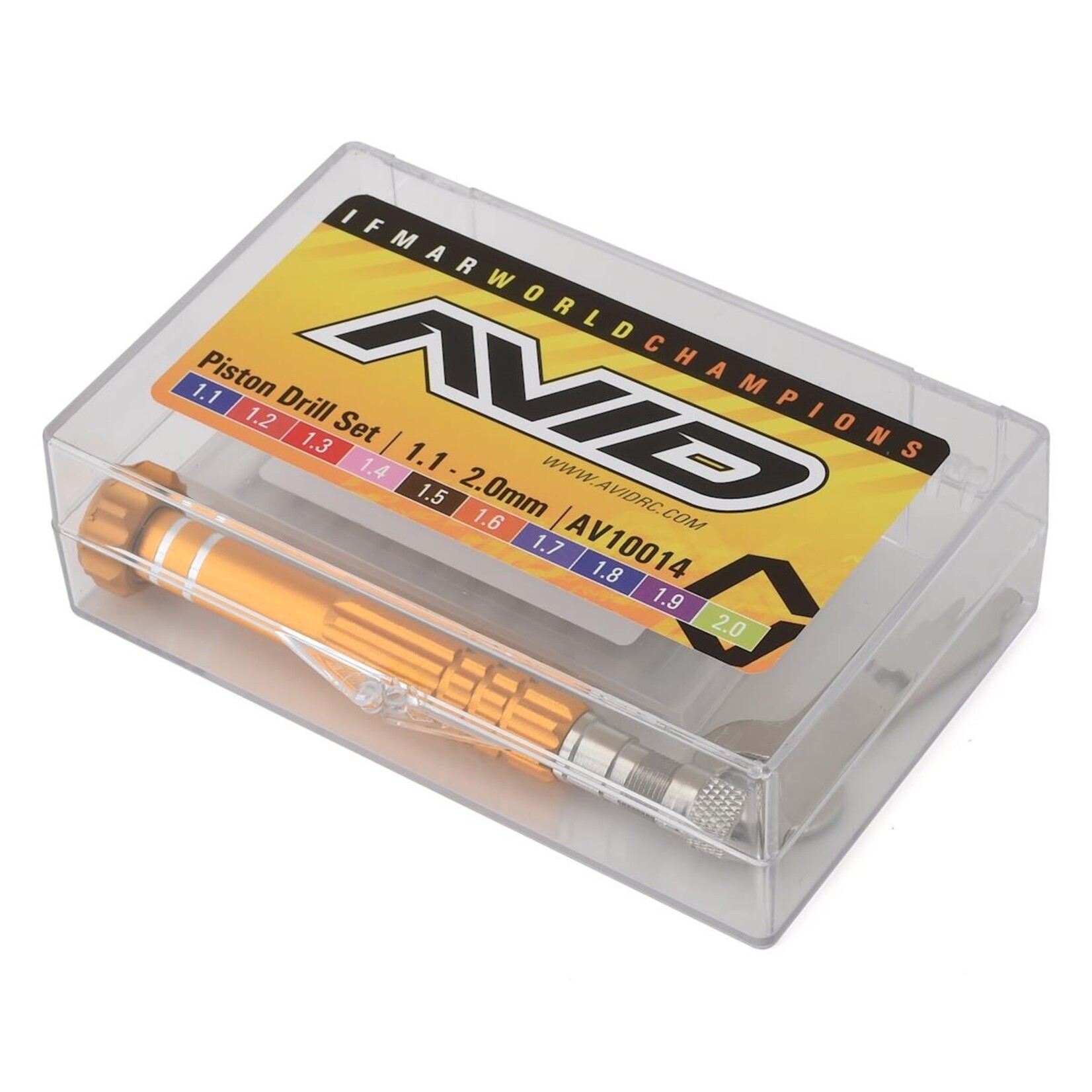Avid RC Avid RC Metric Shock Piston Drill Set (10) (1.1-2.0mm) #AV10014