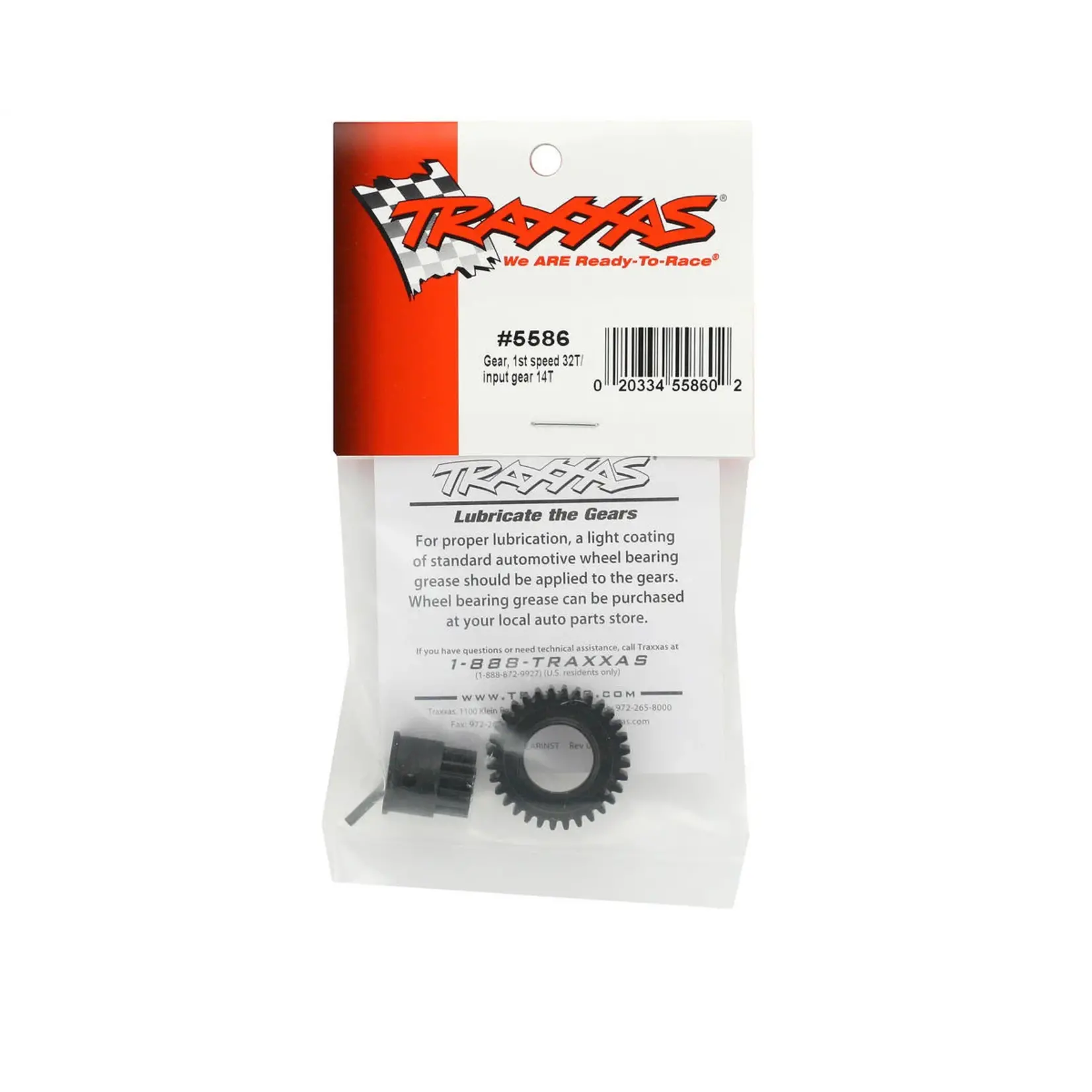 Traxxas #5586 Traxxas 1st Speed Gear & Input Gear Set (32T/14T) (Jato)