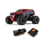 ARRMA #ARA3230ST2 Arrma Gorgon 4X2 MEGA 550 Brushed 1/10 Monster Truck RTR (Red) w/SLT2 2.4GHz Radio, Battery & Charger
