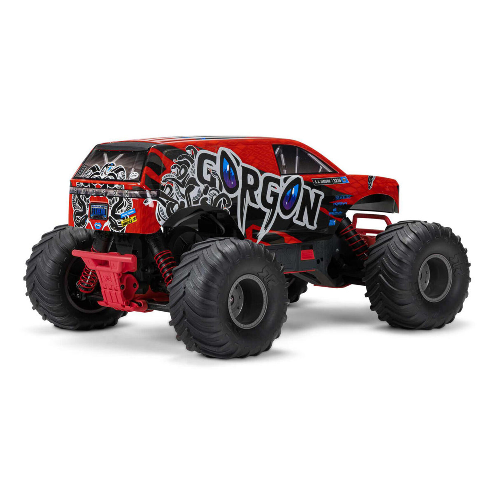 ARRMA #ARA3230ST2 Arrma Gorgon 4X2 MEGA 550 Brushed 1/10 Monster Truck RTR (Red) w/SLT2 2.4GHz Radio, Battery & Charger