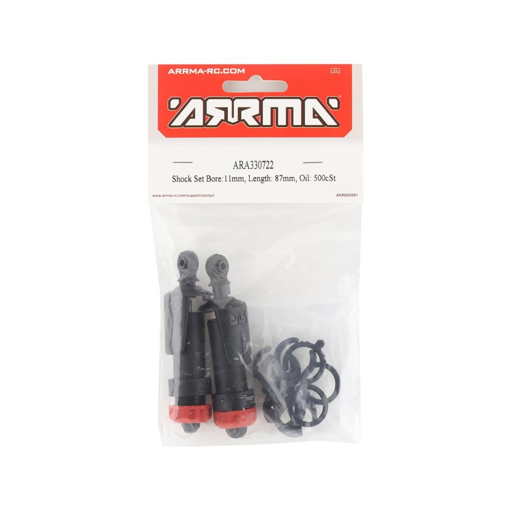 ARRMA Arrma Vorteks 3S BLX Front Shock Set (2) (87mm) #ARA330722