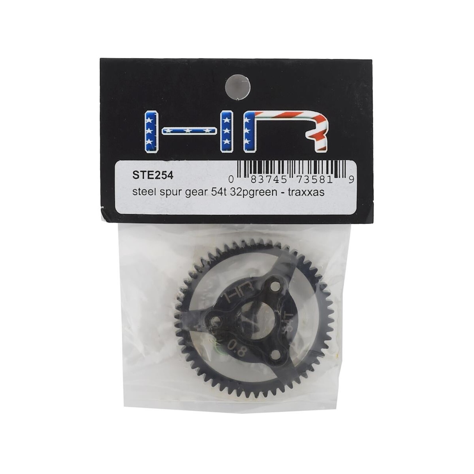 Hot Racing #STE254 Hot Racing Traxxas 32P Steel Spur Gear (Green) (54T)
