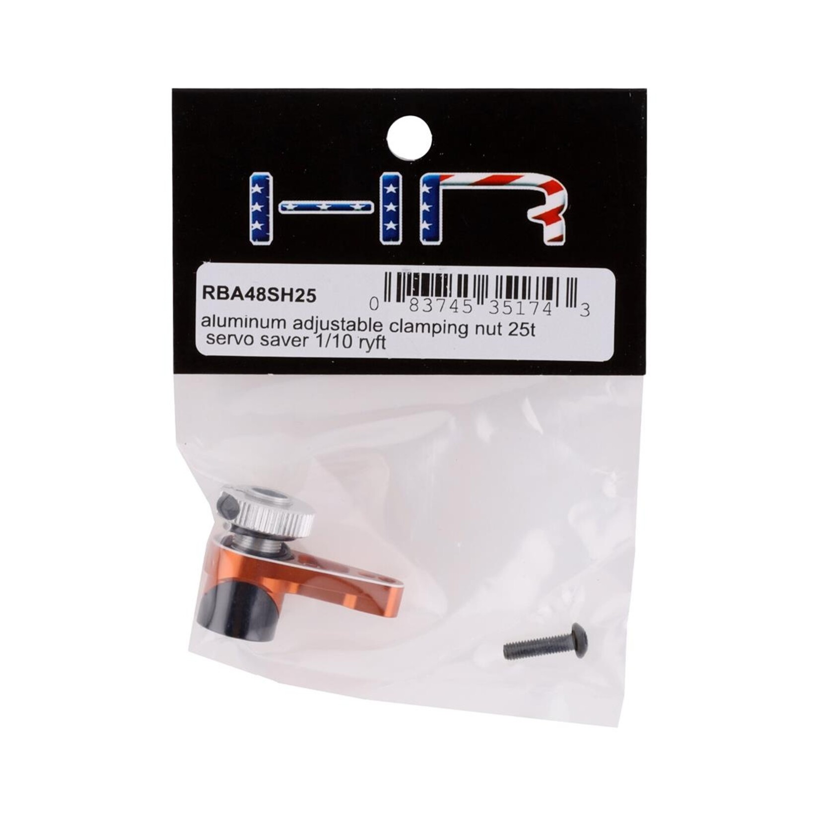 Hot Racing #RBA48SH25 Hot Racing Axial RBX10 Ryft Aluminum Adjustable Clamping Nut Servo Saver (25T)
