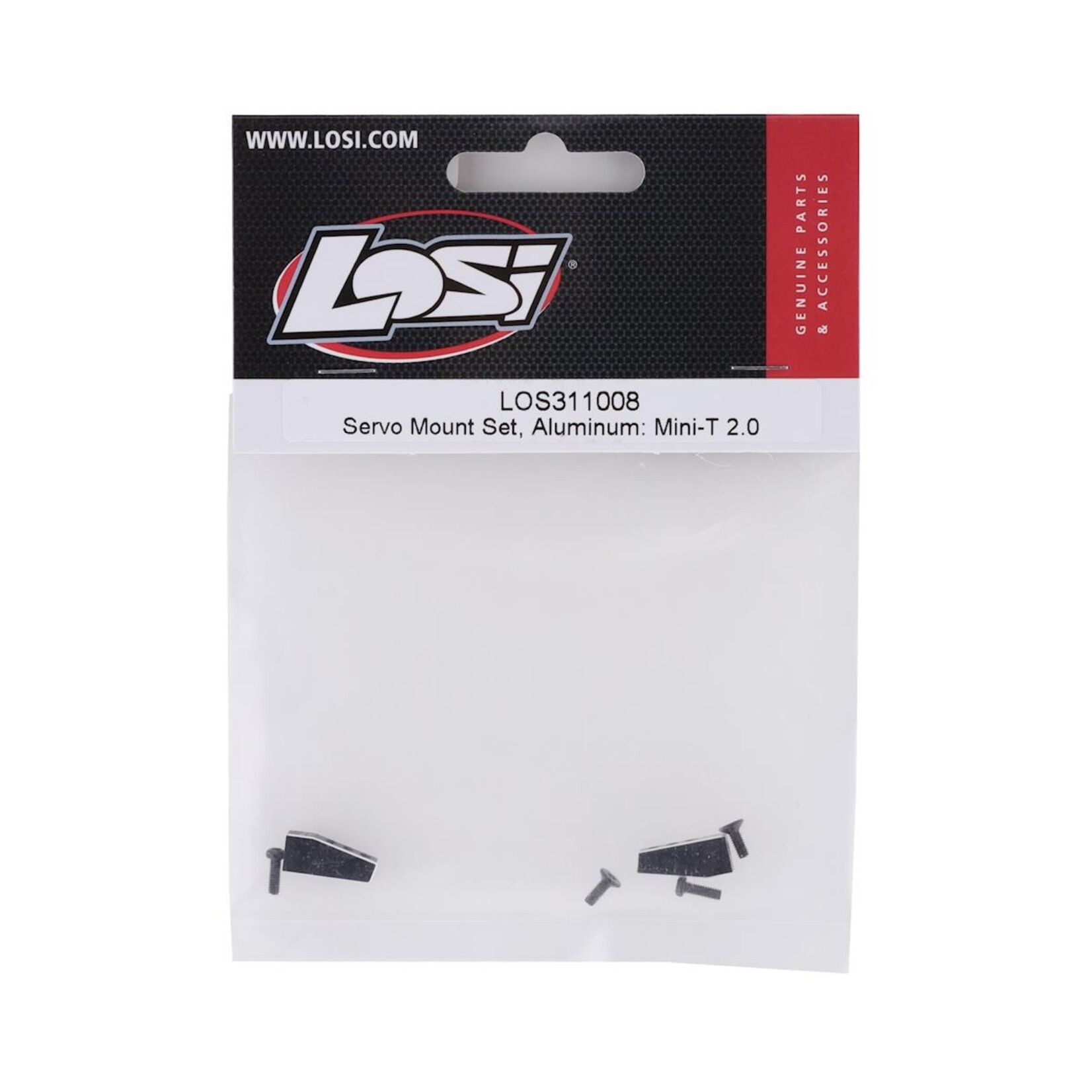 Losi #LOS311008 Losi Mini-T 2.0 Aluminum Servo Mount Set (Black)