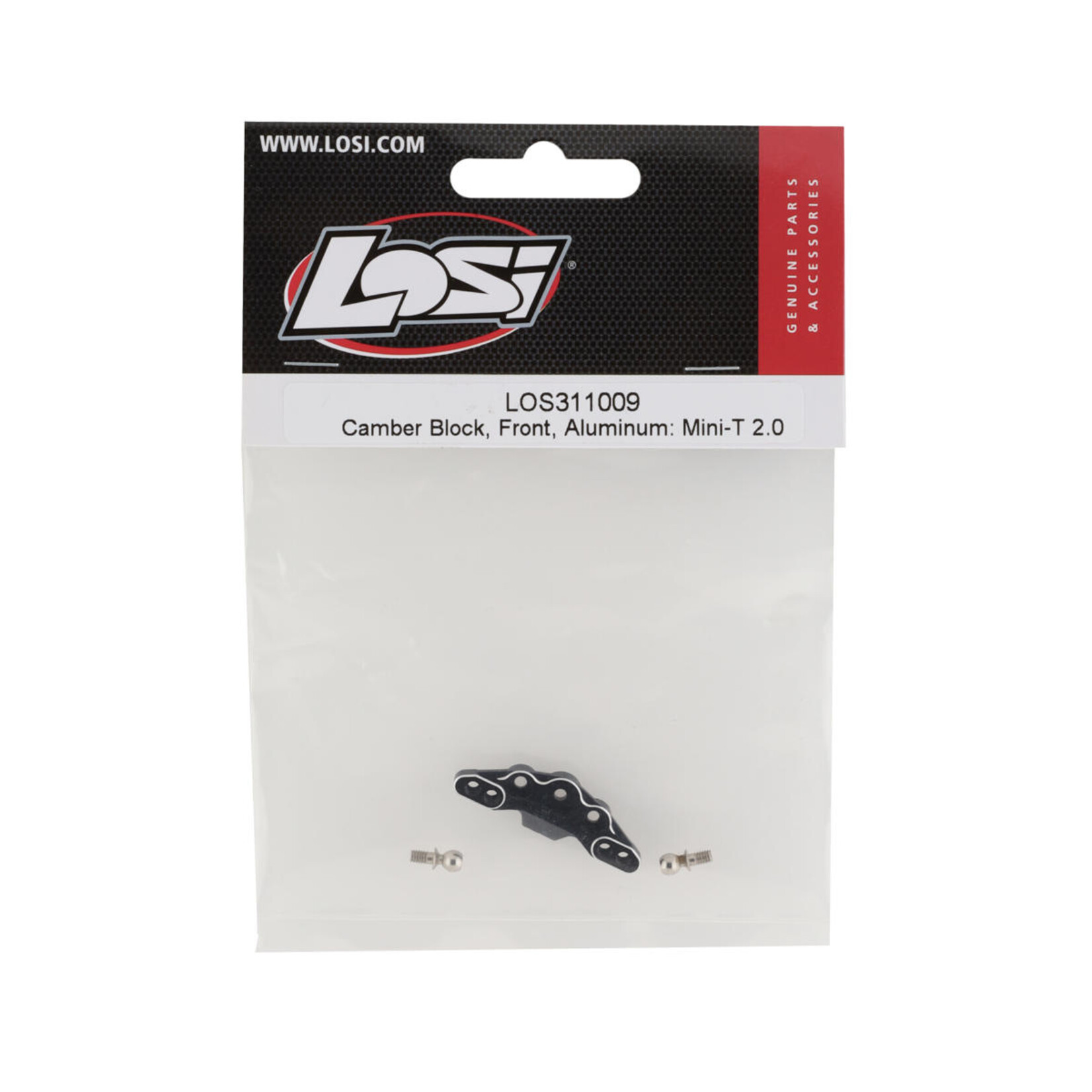 Losi #LOS311009 Losi Mini-T 2.0 Aluminum Front Camber Block (Black)