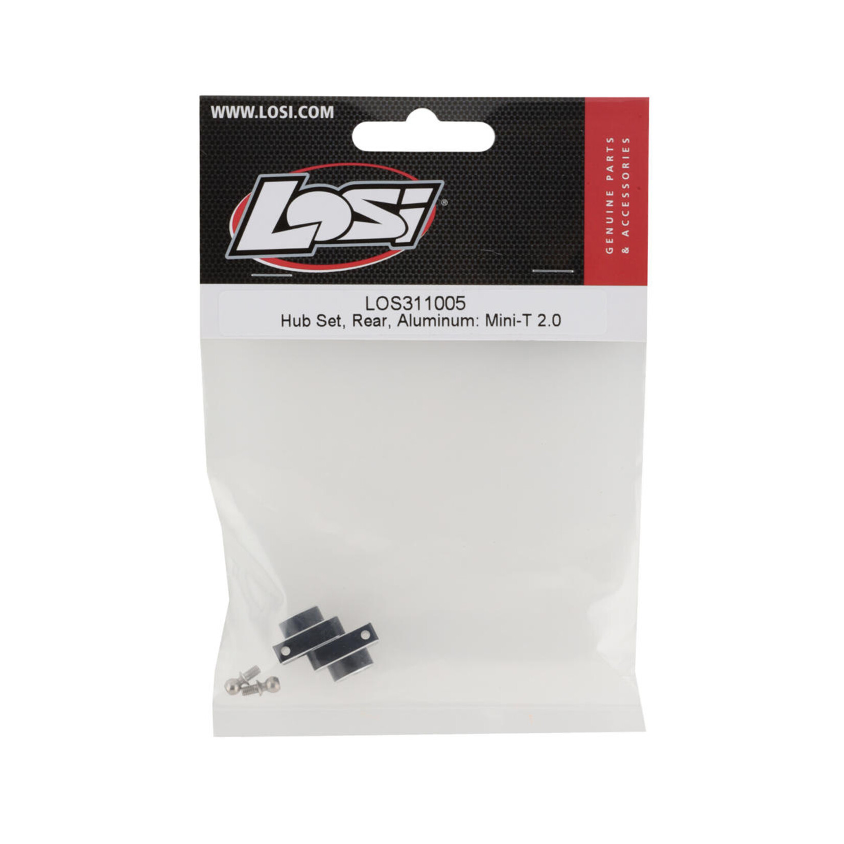 Losi Losi Mini-T 2.0 Aluminum Rear Hub Set (Black) #LOS311005