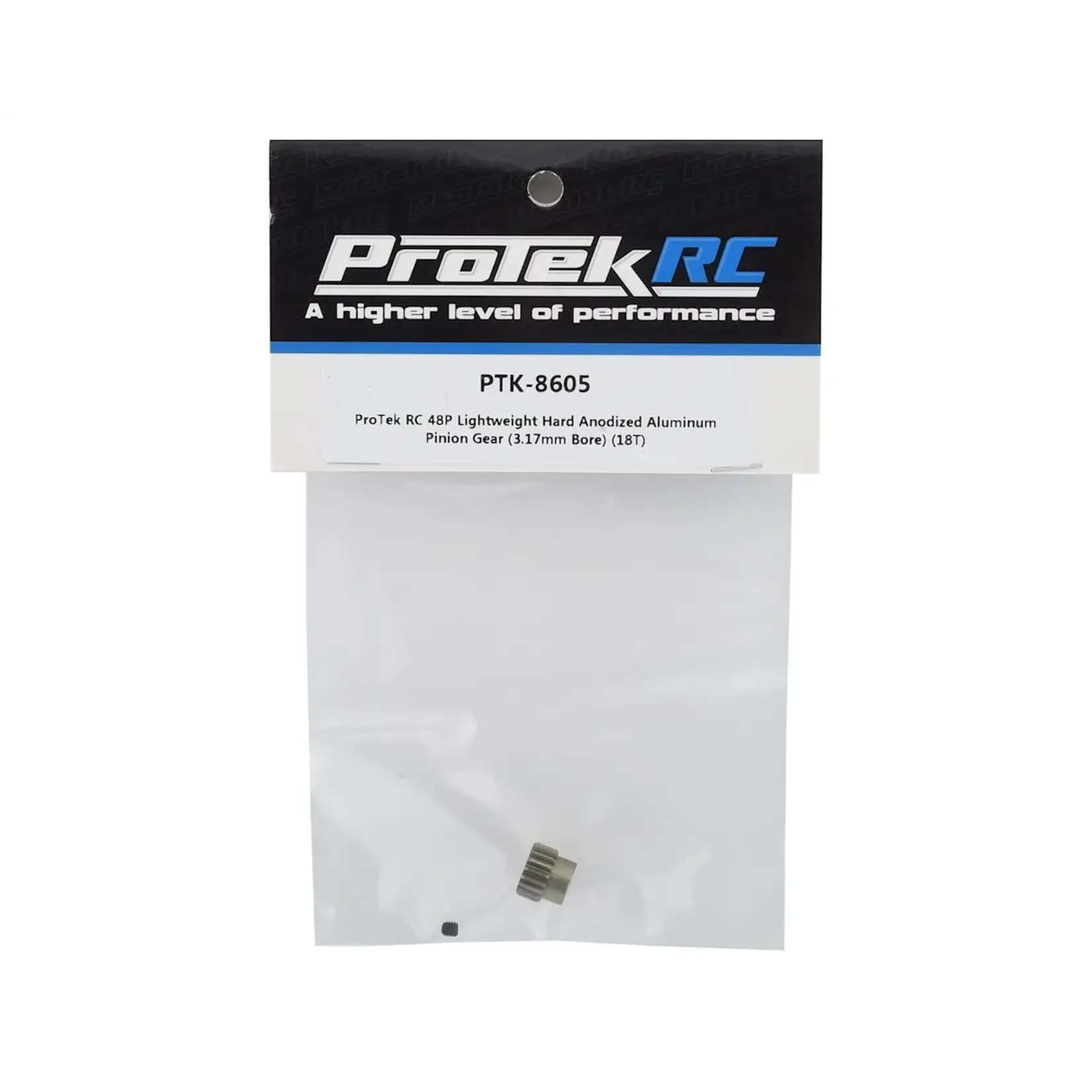 ProTek RC ProTek RC 48P Lightweight Hard Anodized Aluminum Pinion Gear (3.17mm Bore) (18T) #PTK-8605