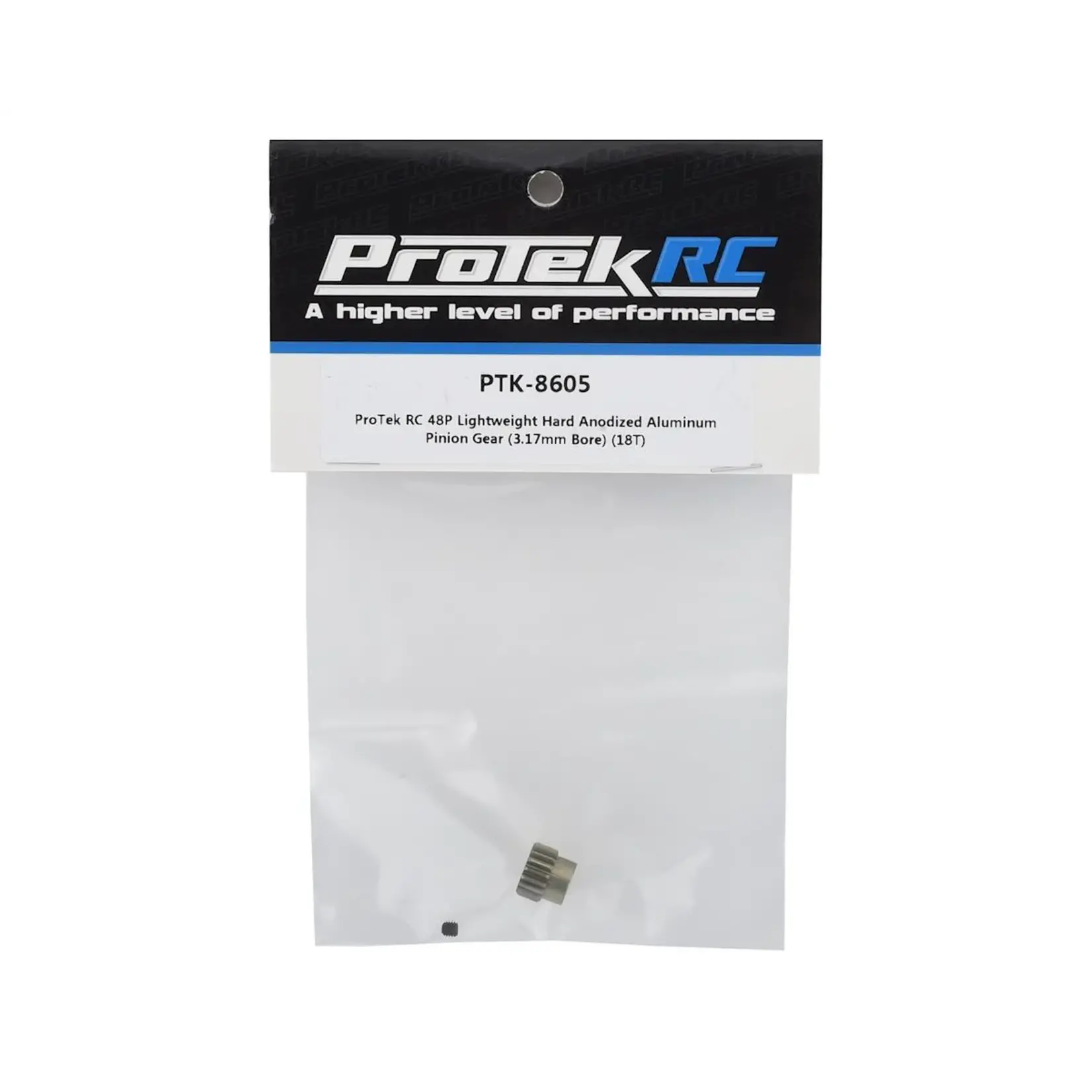 ProTek RC #PTK-8605 ProTek RC 48P Lightweight Hard Anodized Aluminum Pinion Gear (3.17mm Bore) (18T)