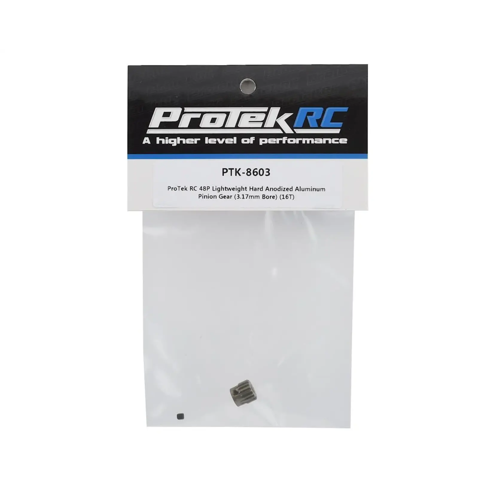 ProTek RC #PTK-8603 ProTek RC 48P Lightweight Hard Anodized Aluminum Pinion Gear (3.17mm Bore) (16T)