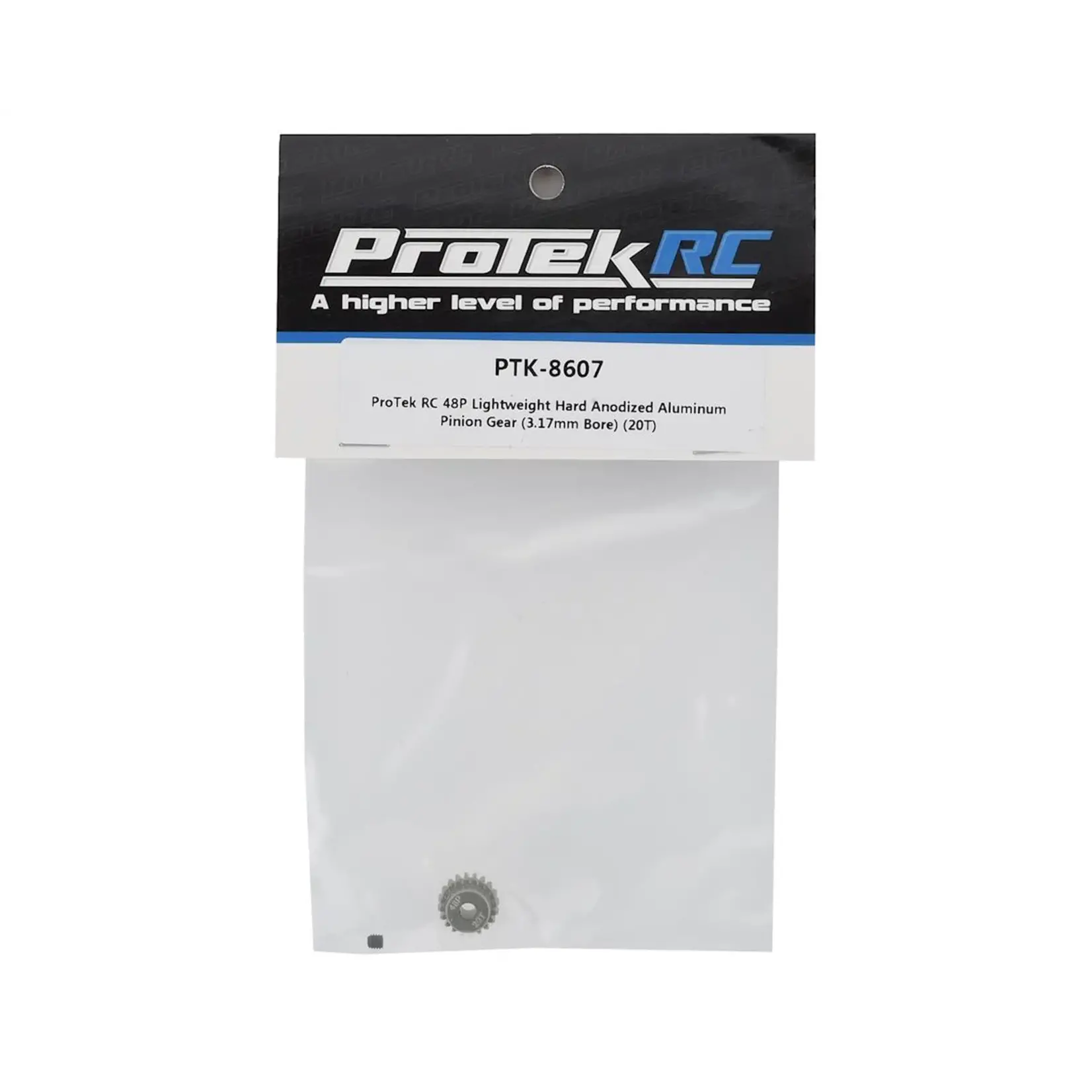 ProTek RC #PTK-8607 ProTek RC 48P Lightweight Hard Anodized Aluminum Pinion Gear (3.17mm Bore) (20T)