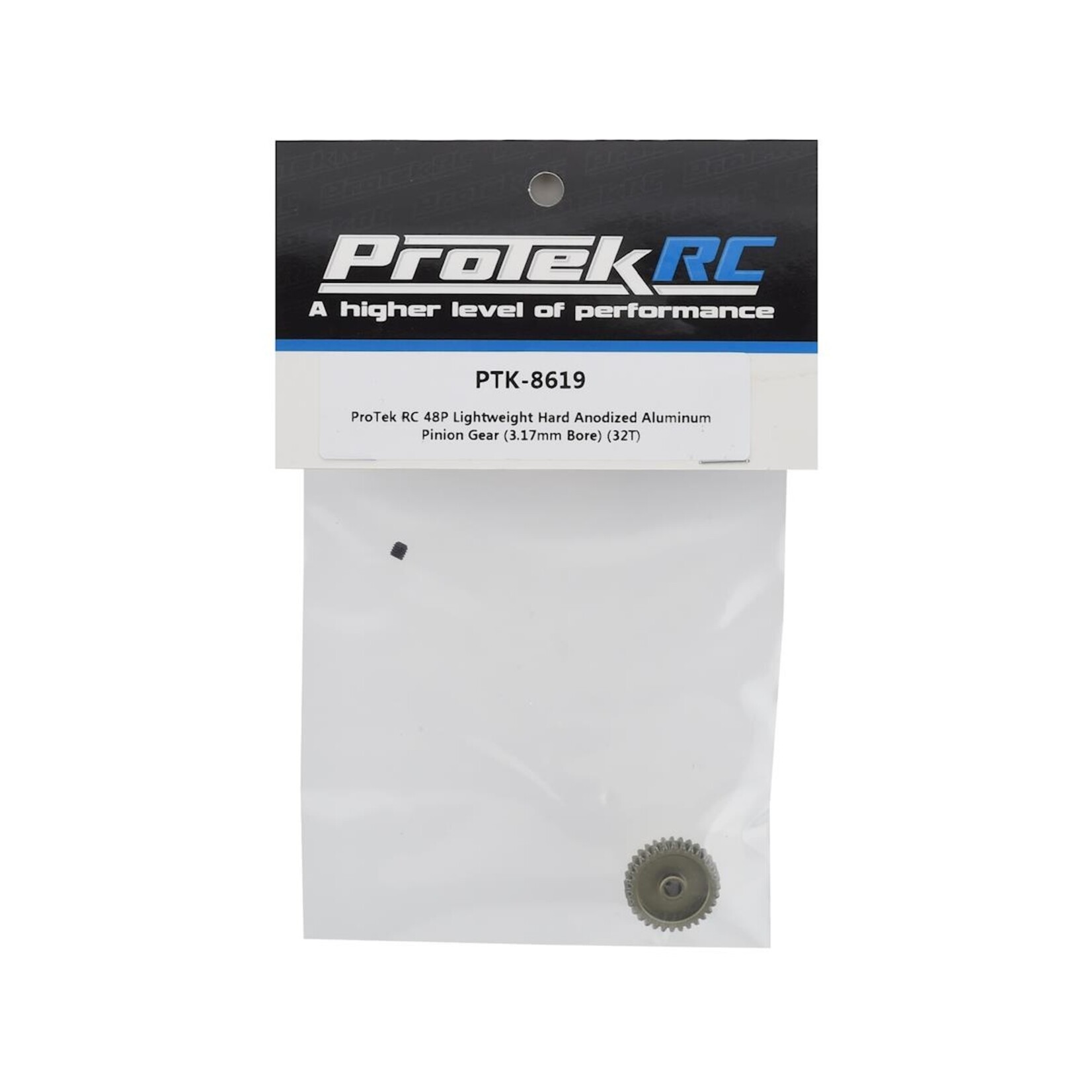 ProTek RC #PTK-8619 ProTek RC 48P Lightweight Hard Anodized Aluminum Pinion Gear (3.17mm Bore) (32T)