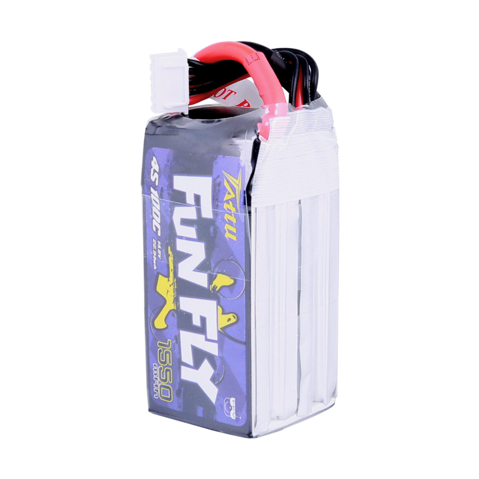 Tattu #TA-FF-100C-1550-4S1P Tattu FunFly 4S LiPo Battery 100C (14.8V/1550mAh) (JST-XH) w/XT-60 Connector