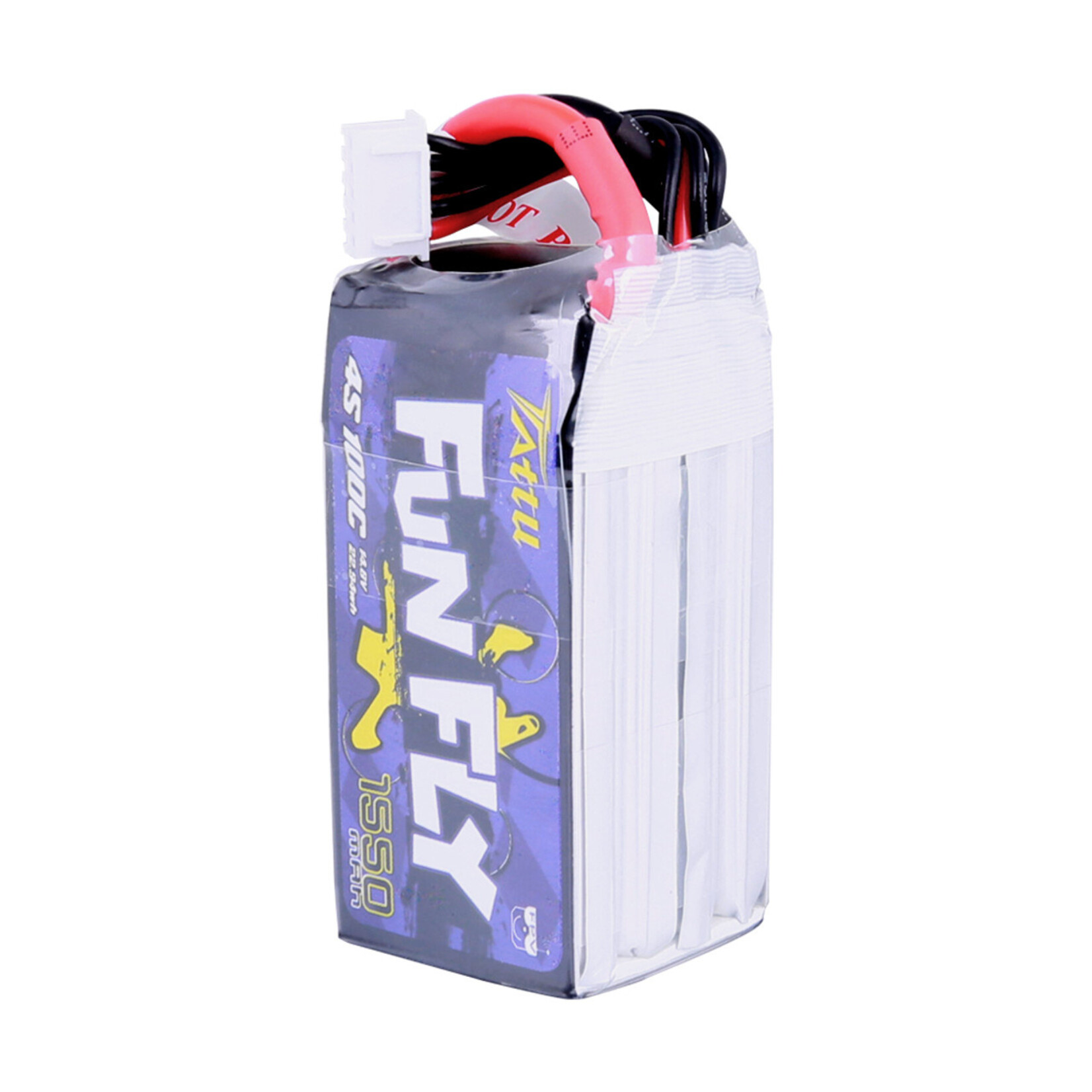 Tattu Tattu FunFly 4S LiPo Battery 100C (14.8V/1550mAh) (JST-XH) w/XT-60 Connector #TA-FF-100C-1550-4S1P