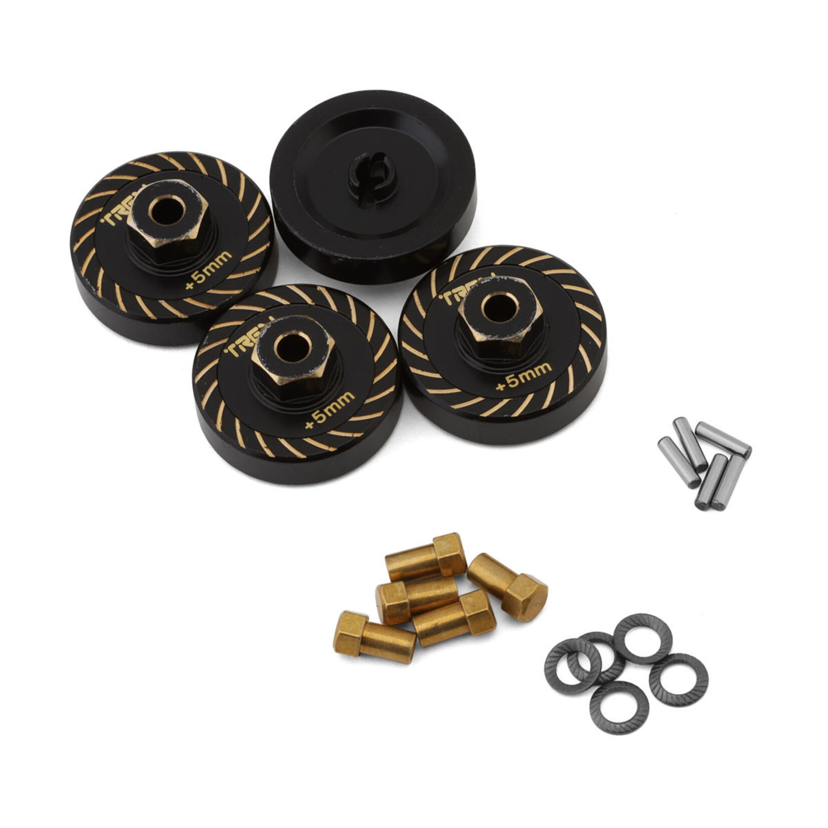 Treal #X002YSWRGH Treal Hobby Axial SCX24 Type B Brass Extended Wheel Hubs (4) (+5mm)