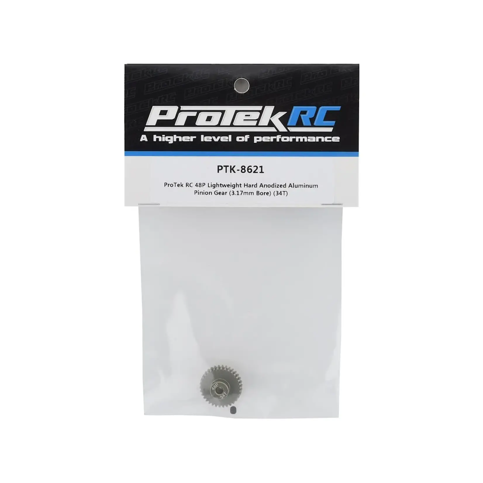ProTek RC #PTK-8621 ProTek RC 48P Lightweight Hard Anodized Aluminum Pinion Gear (3.17mm Bore) (34T)