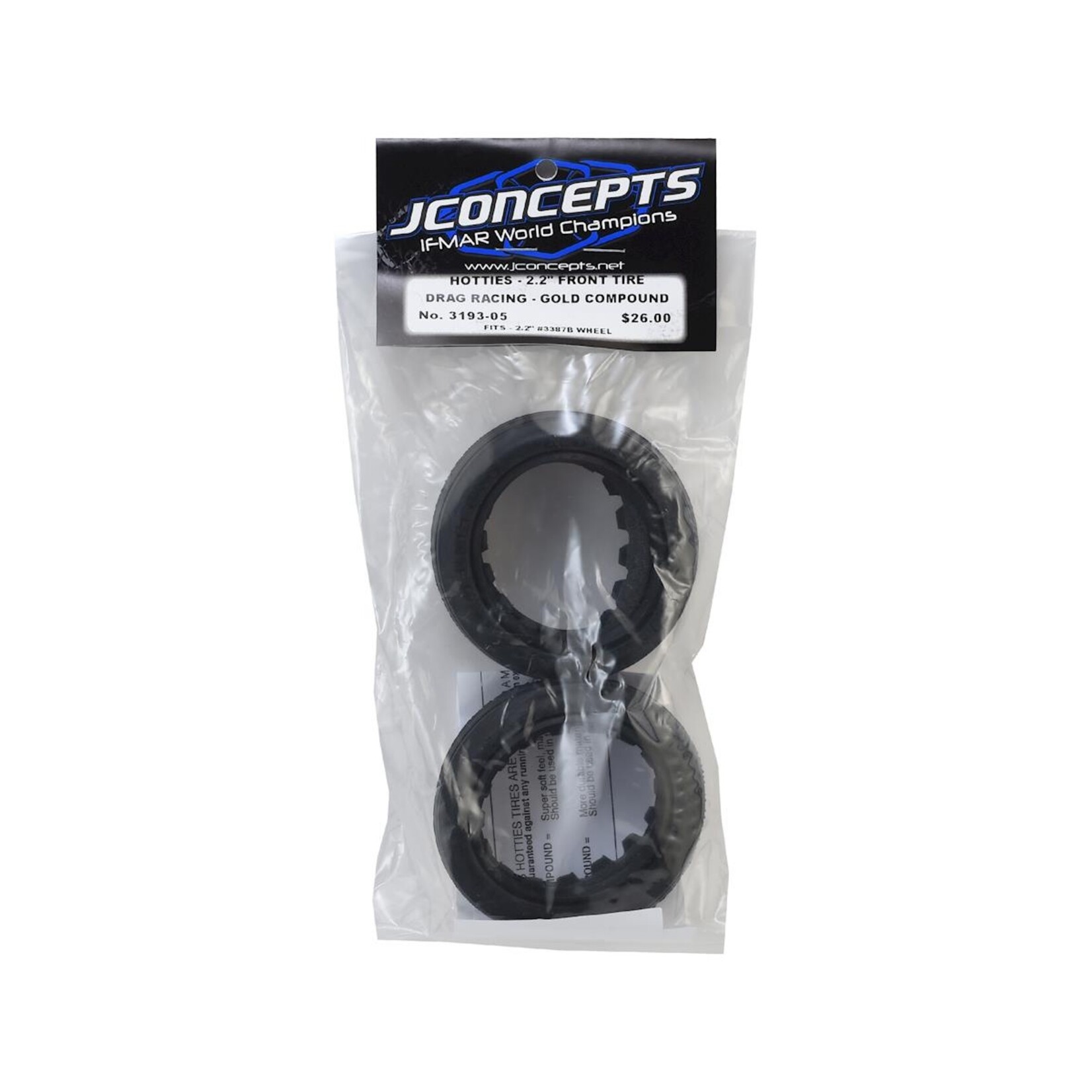 JConcepts JConcepts Hotties Street Eliminator 2.2" Drag Racing Front Tire (2) (Gold) #3193-05