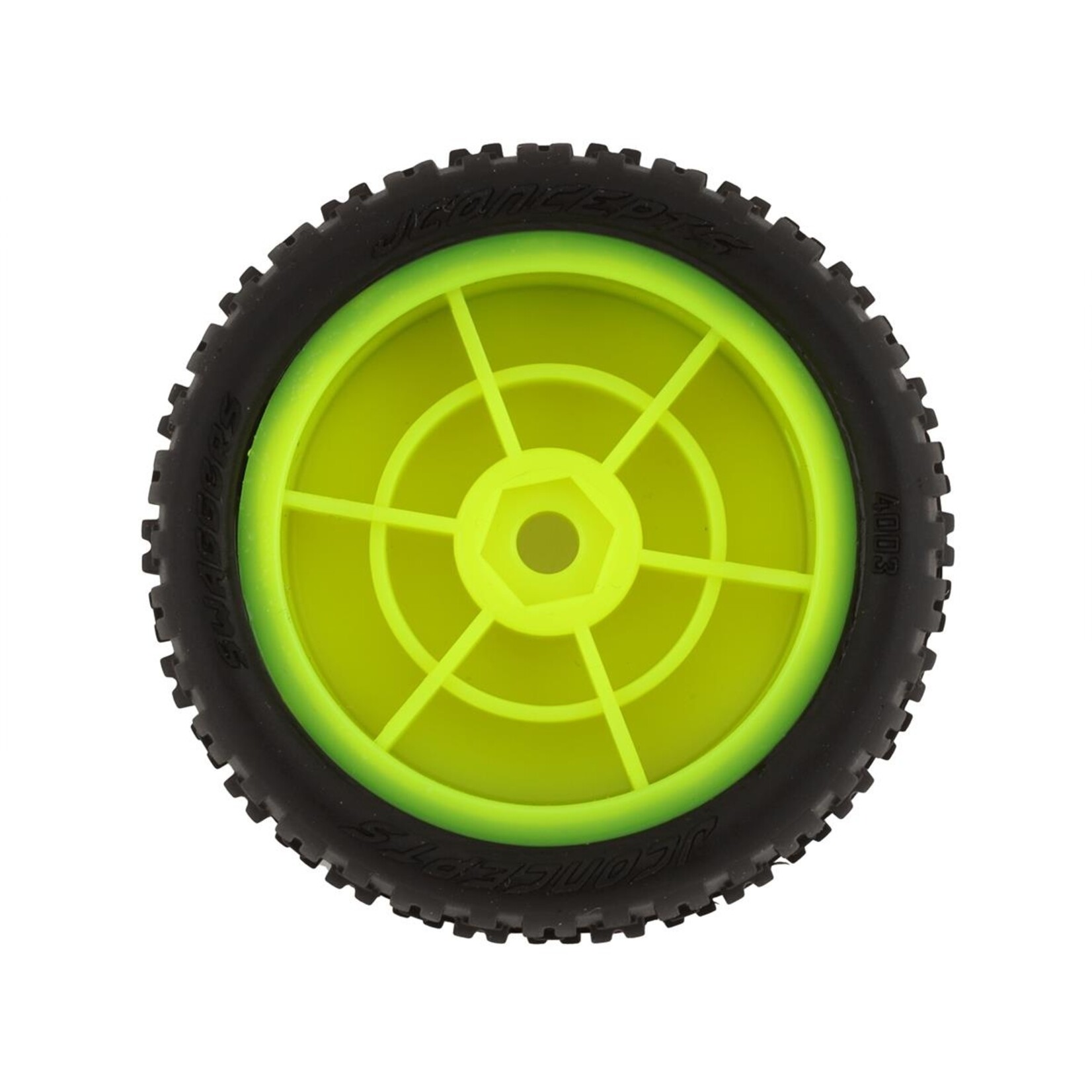 JConcepts #4003-201011 JConcepts Mini-B Swagger Pre-Mounted Front Tires (Yellow) (2) (Pink)