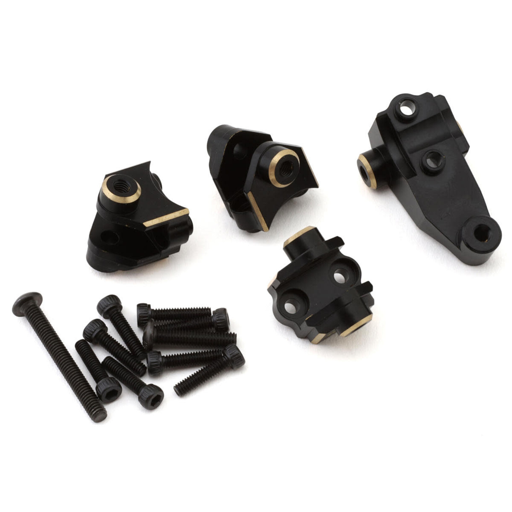 Treal #X0023X7ASD Treal Hobby Traxxas TRX-4 Brass Lower Shock Mounts (Black) (4) (45g)