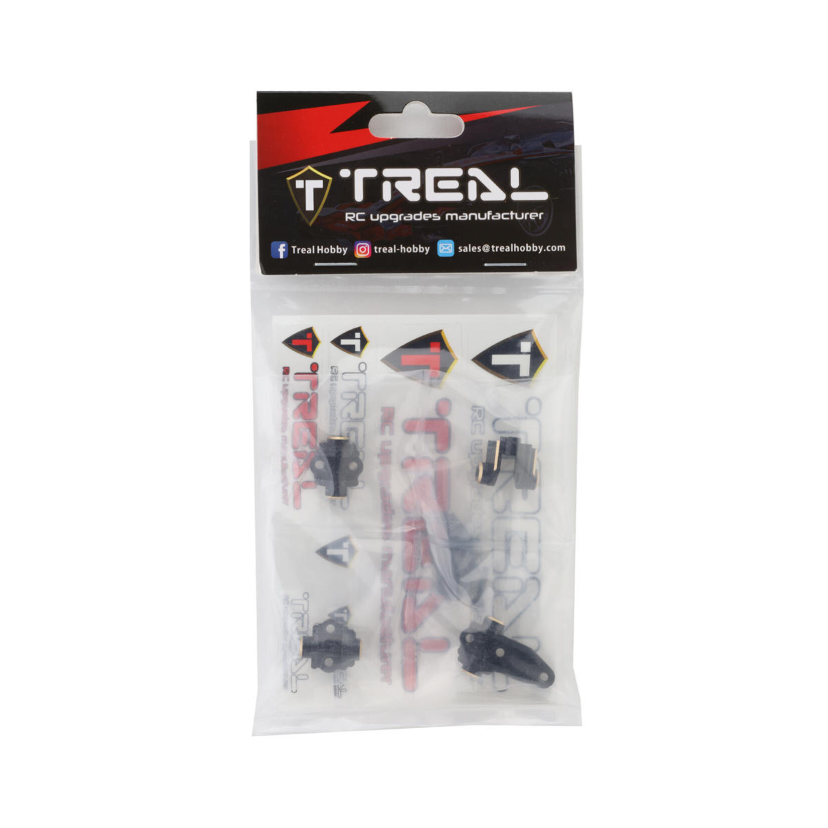 Treal #X0023X7ASD Treal Hobby Traxxas TRX-4 Brass Lower Shock Mounts (Black) (4) (45g)