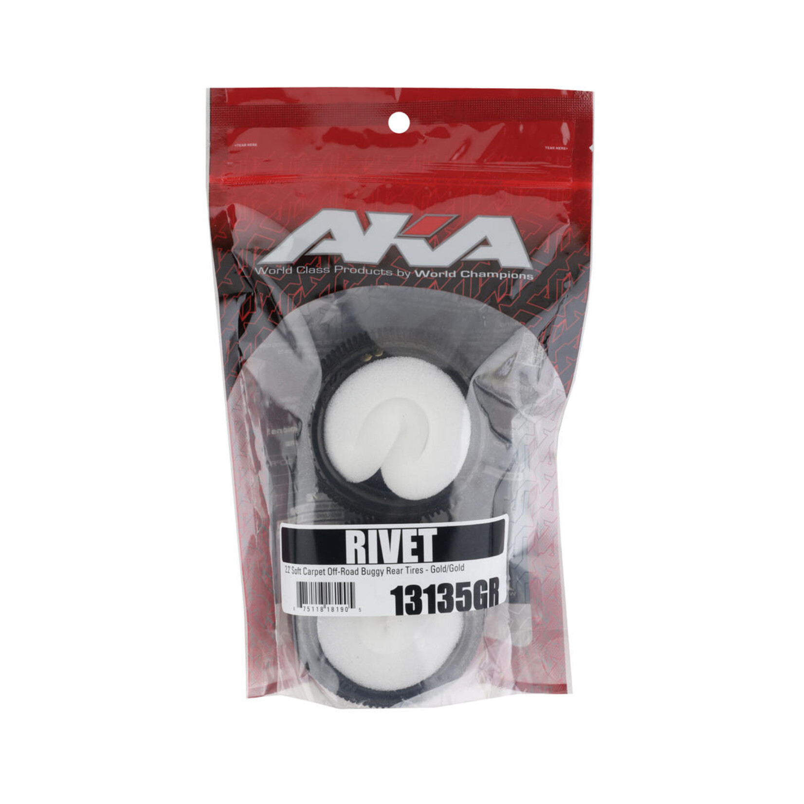 AKA Racing AKA Rivet Carpet 2.2" 1/10 Rear Buggy Tires (2) (Soft) #13135GR