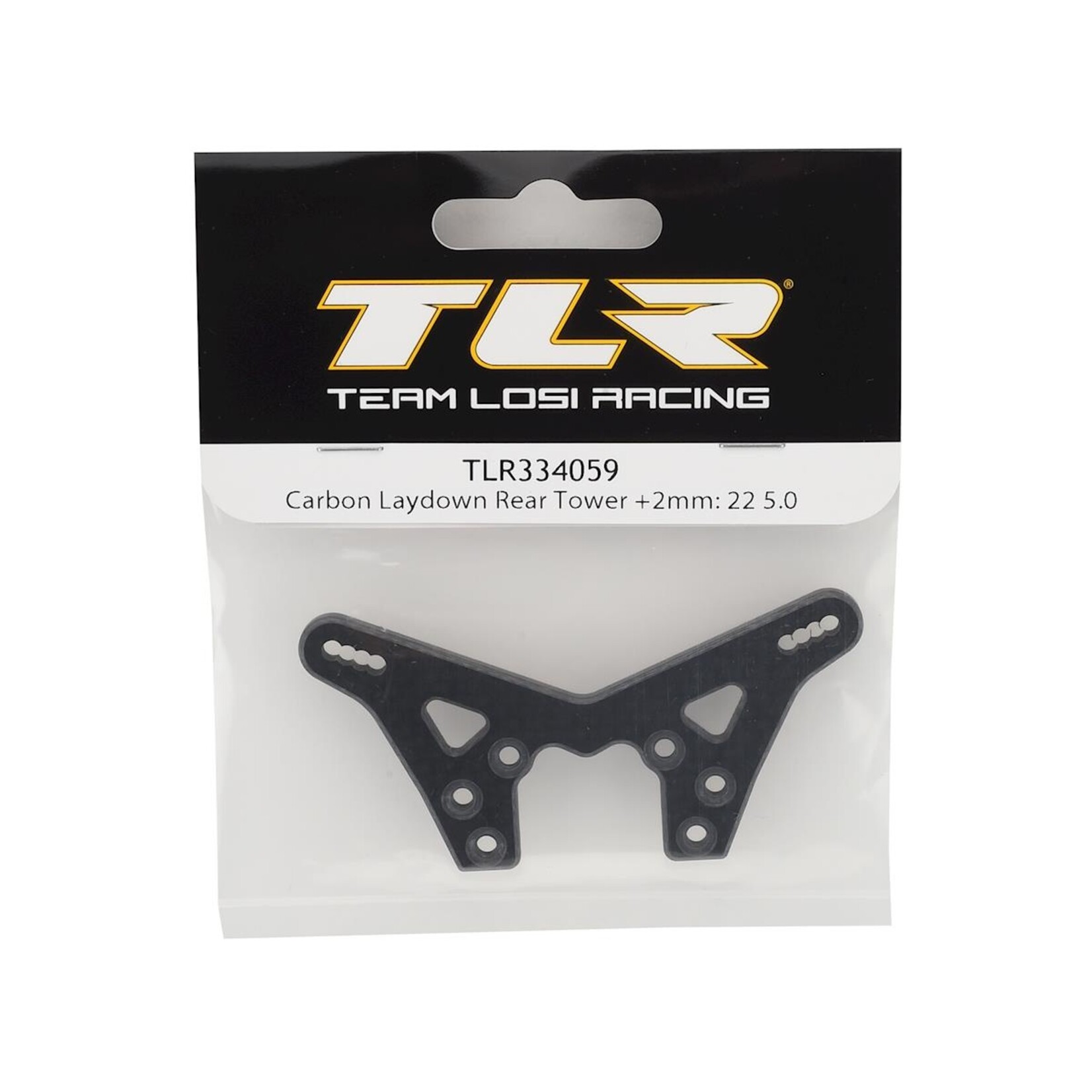 TLR Team Losi Racing 22 5.0 Carbon Fiber Rear +2mm Laydown Tower #TLR334059