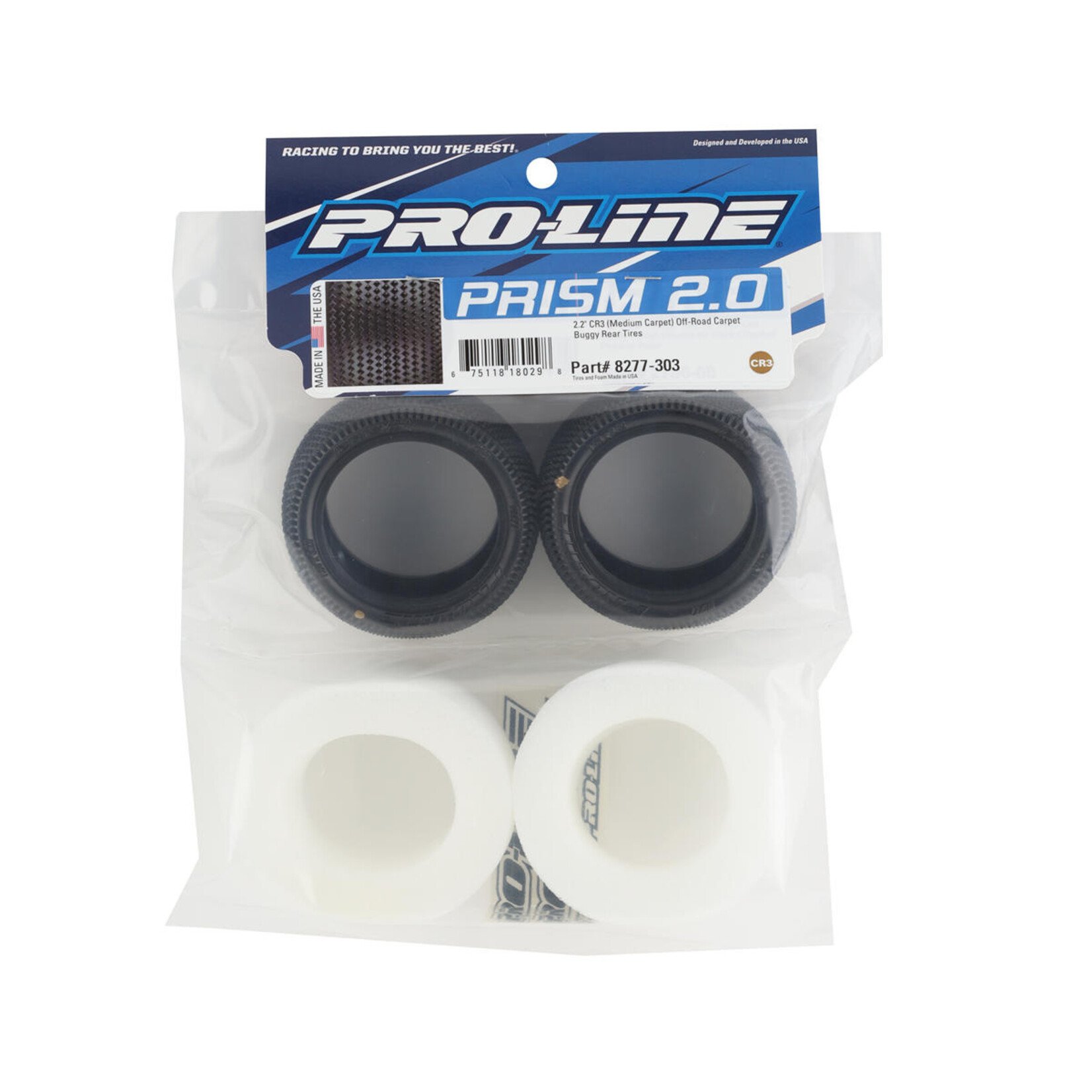 Pro-Line #PRO8277303 Pro-Line Prism 2.0 Carpet 2.2" Rear Buggy Tires (2) (CR3)