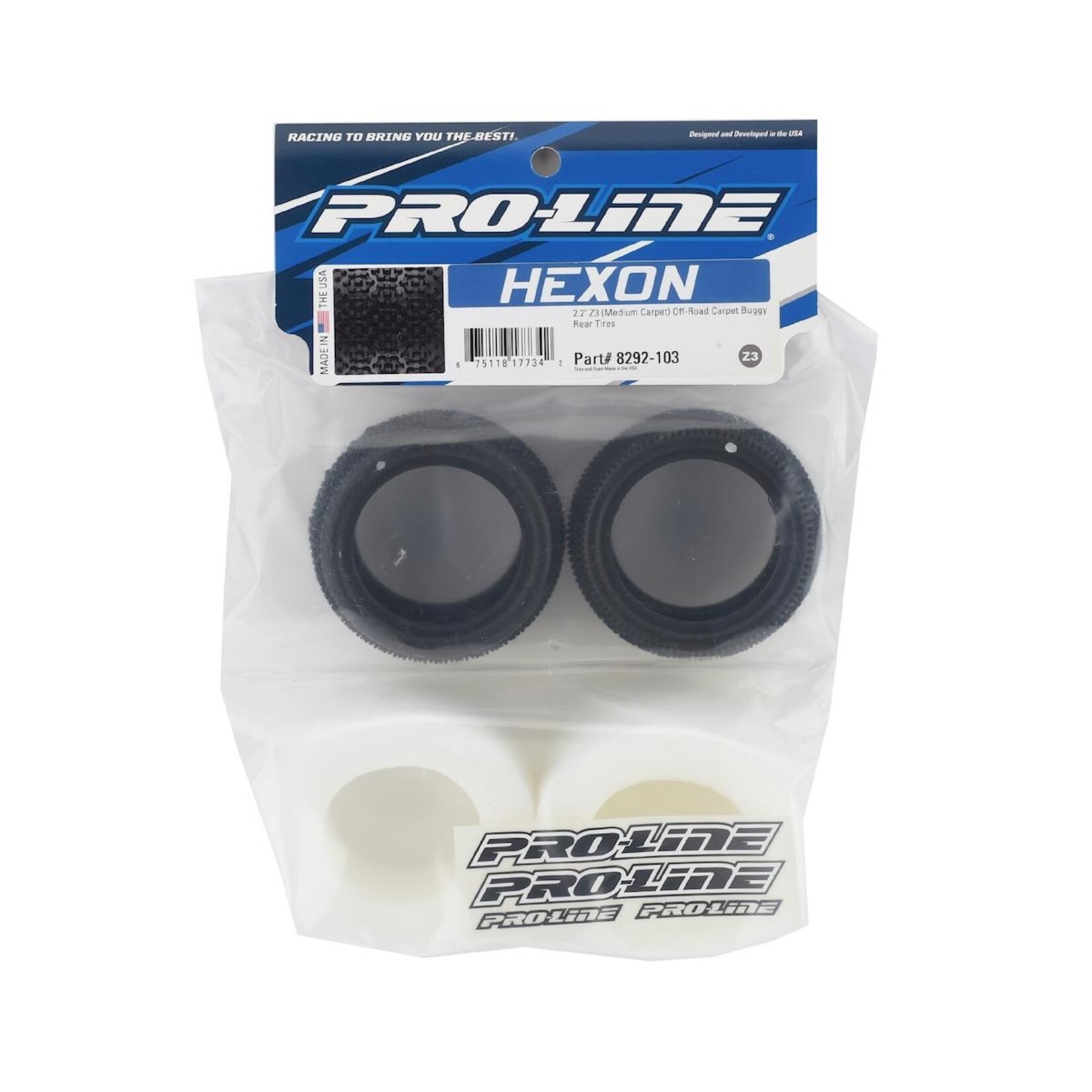 Pro-Line #8292-103 Pro-Line Hexon Carpet 2.2" Rear Buggy Tires (2) (Z3)