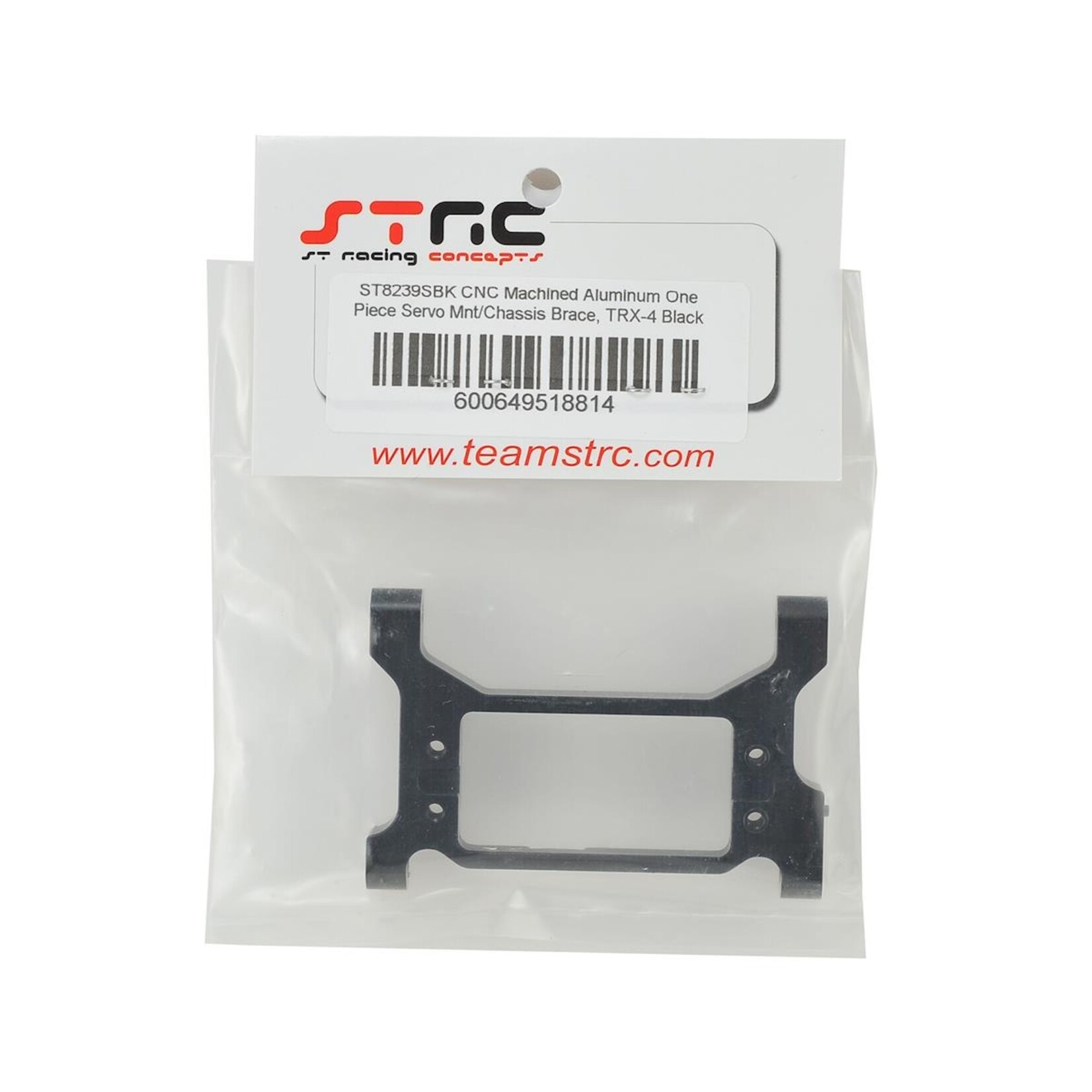 ST Racing Concepts ST Racing Concepts Traxxas TRX-4 One-Piece Servo Mount/Chassis Brace (Black) #ST8239SBK