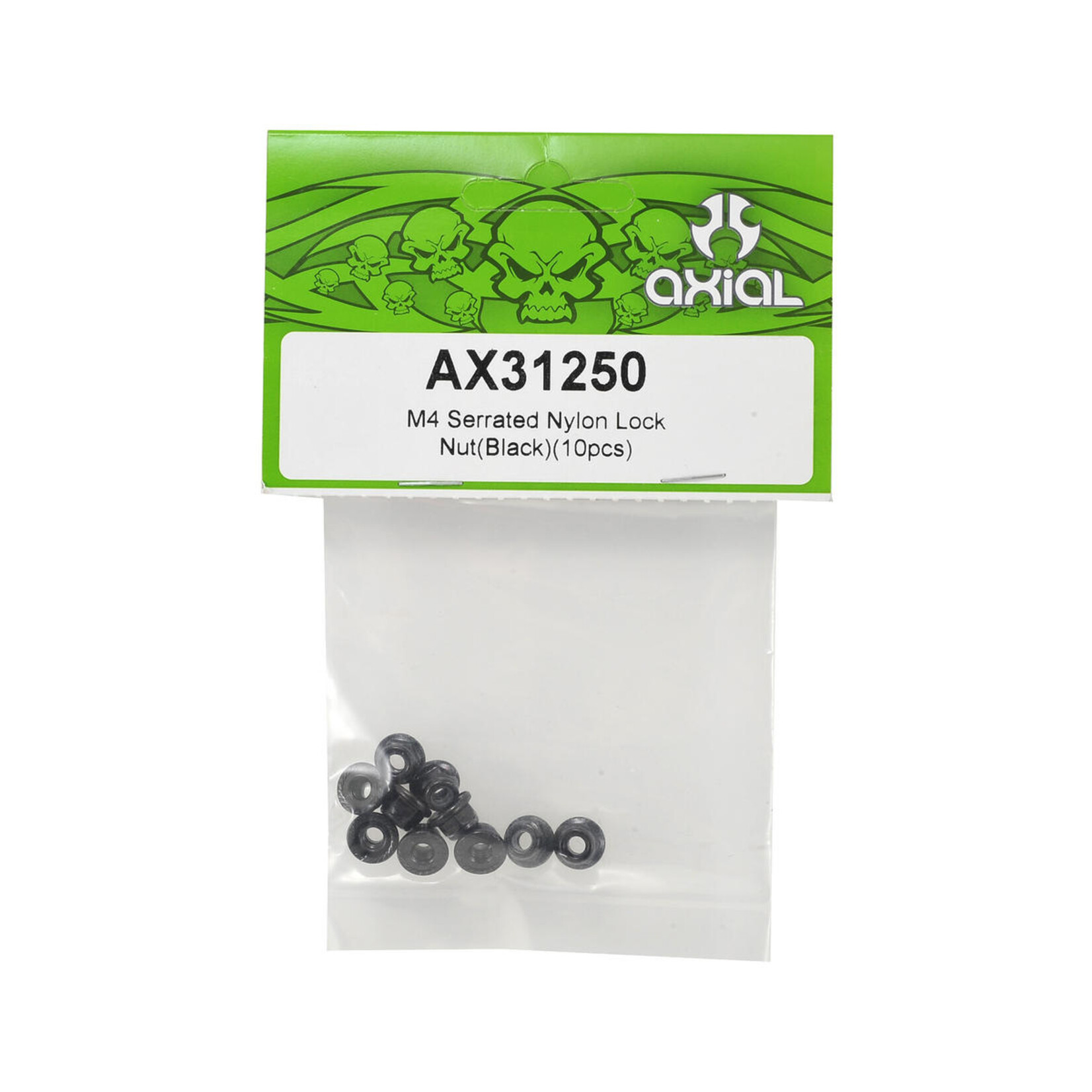 Axial Axial 4mm Serrated Nylon Lock Nut (Black) (10) #AXIC3150