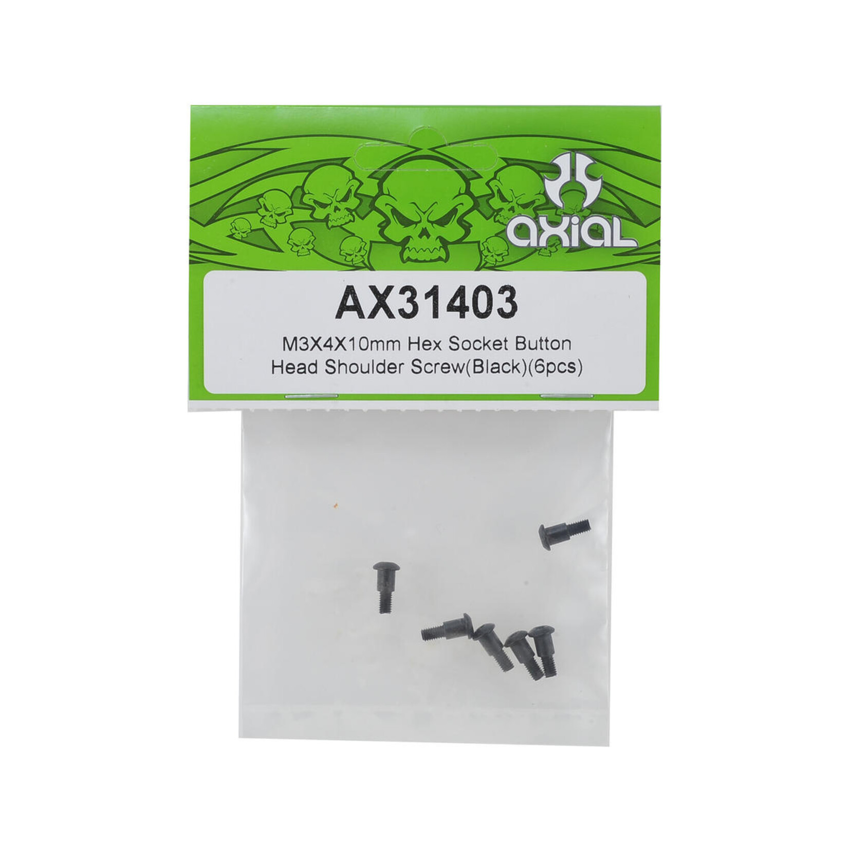 Axial #AXIC4403 Axial 3x4x10mm Button Head Shoulder Screw (6)