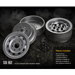 Gmade Gmade 1.9" SR02 Beadlock Wheels (Semigloss Silver) (2) #GM70172