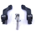 Hot Racing #SLF2201 Hot Racing Aluminum 0 Degree (Stock) Rear Stub Axle Carriers (Black)