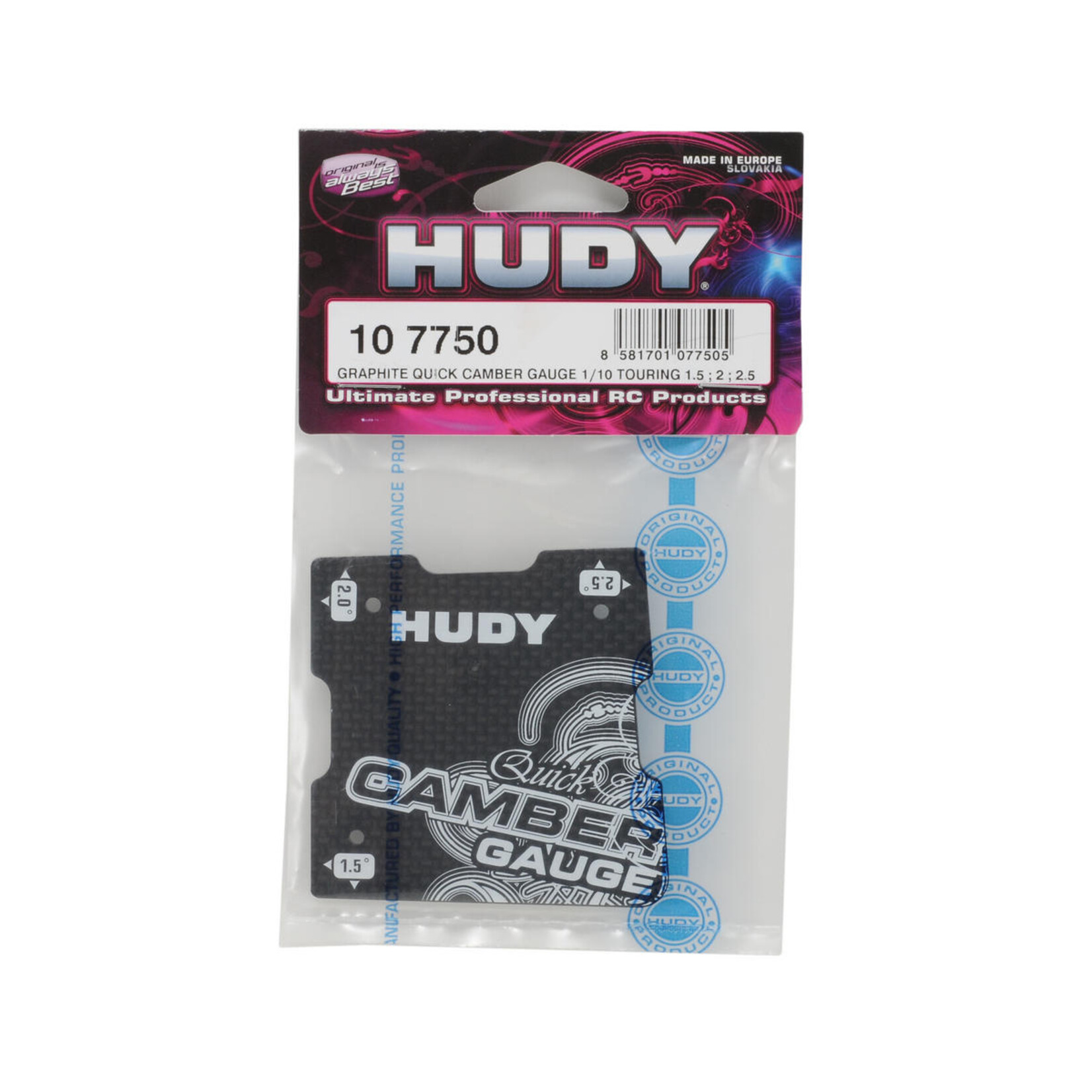 Hudy Hudy Graphite 1/10 Touring Quick Camber Gauge (1.5°; 2°; 2.5°) #HUD107750